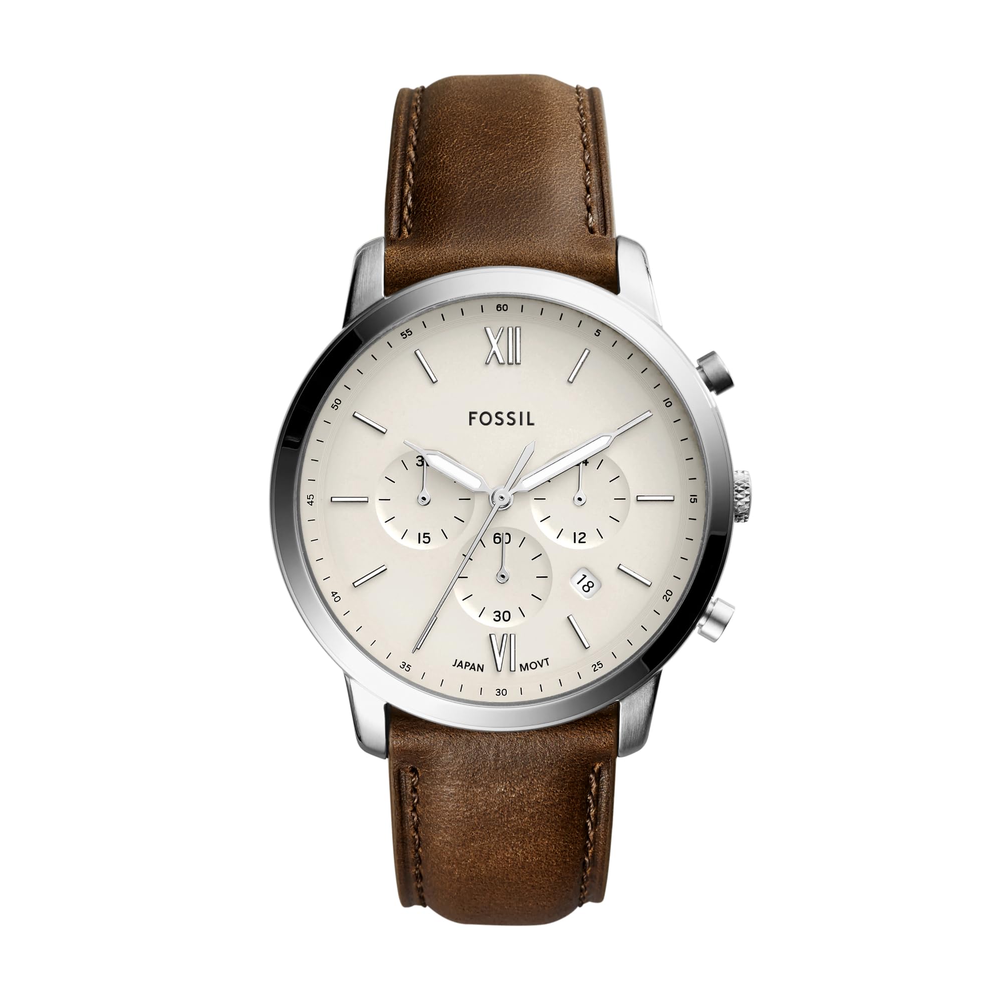 Fossil Men's Watch, Neutra Quartz Stainless Steel Chronograph Watch for Men