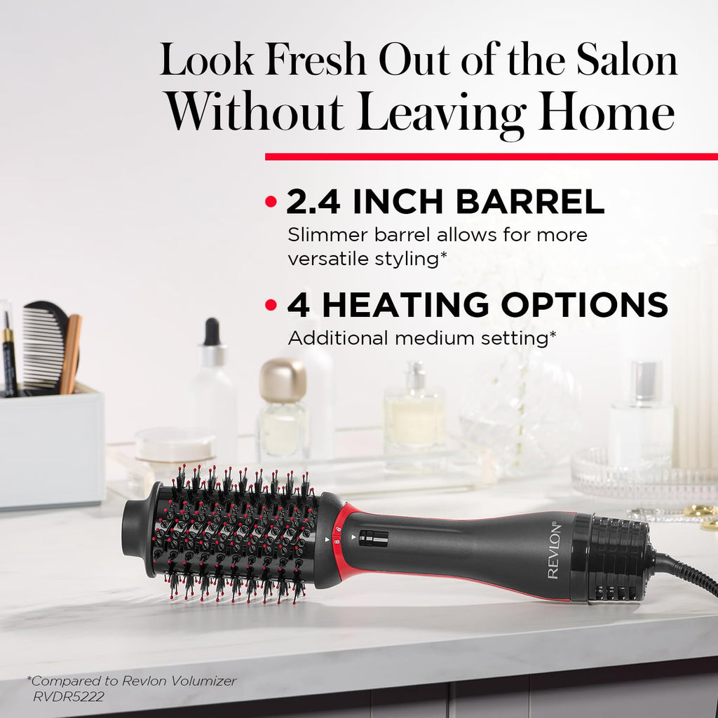 REVLON One Step Volumizer Plus Hair Dryer and Styler | More Volume, Less Damage, and More Styling Control for Easy and Fast Salon-Style Blowouts, Plus Travel Friendly (Black)