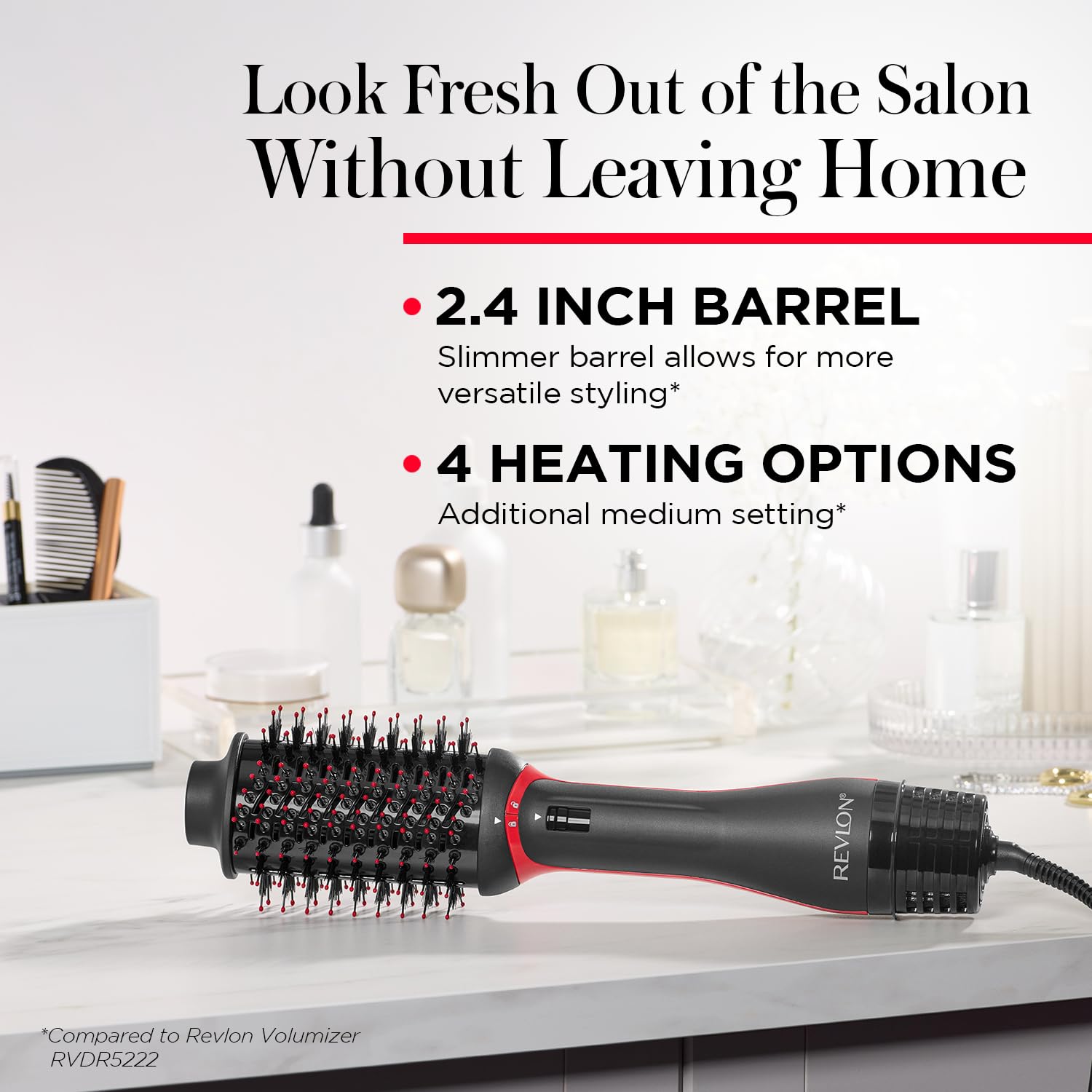 REVLON One Step Volumizer Plus Hair Dryer and Styler | More Volume, Less Damage, and More Styling Control for Easy and Fast Salon-Style Blowouts, Plus Travel Friendly (Black)