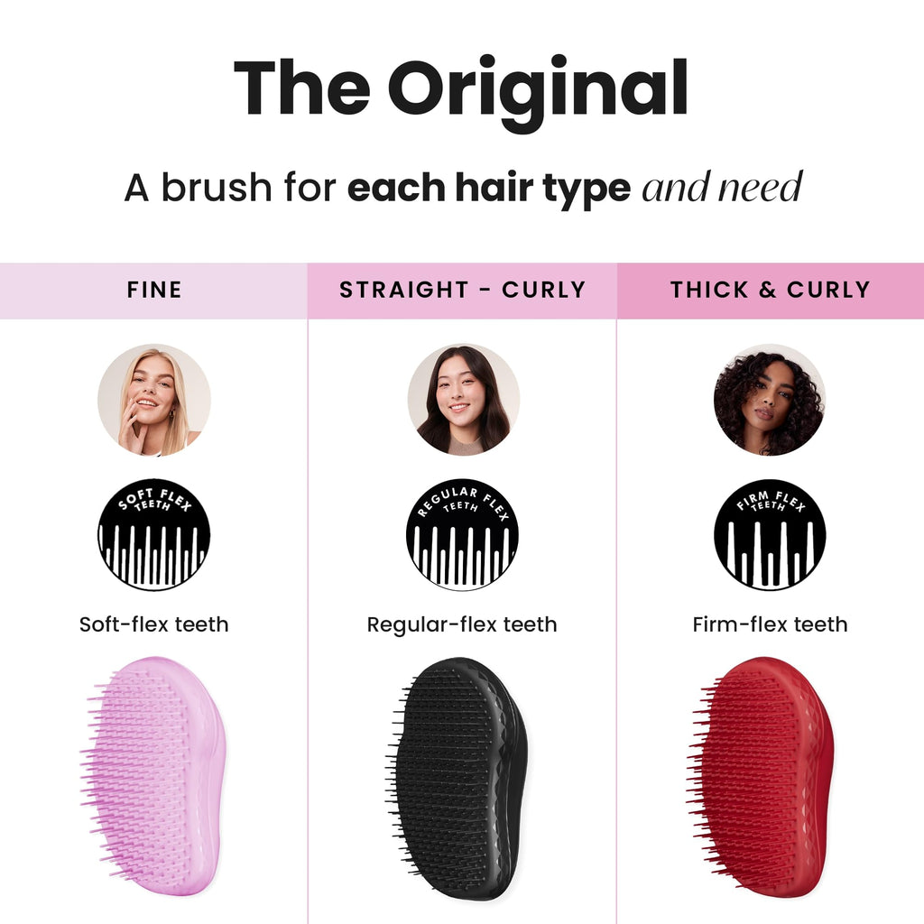 Tangle Teezer Original Detangler Brush, Dry & Wet Hairbrush for All Hair Types, Pink Fizz