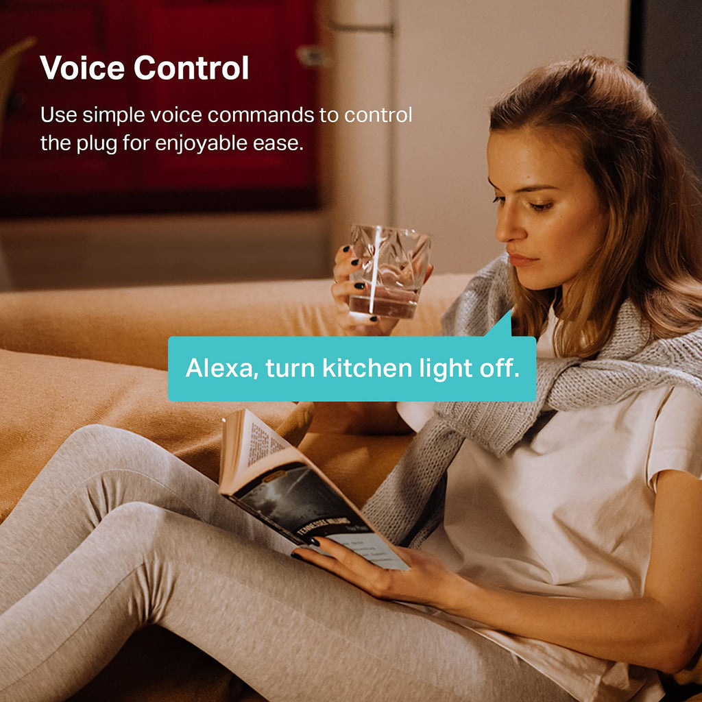 Kasa Smart Plug Mini 15A, Apple HomeKit Supported, Smart Outlet Works with Siri, Alexa & Google Home, UL Certified, App Control, Scheduling, Timer, 2.4G WiFi Only, 4 Count (Pack of 1) (EP25P4), White