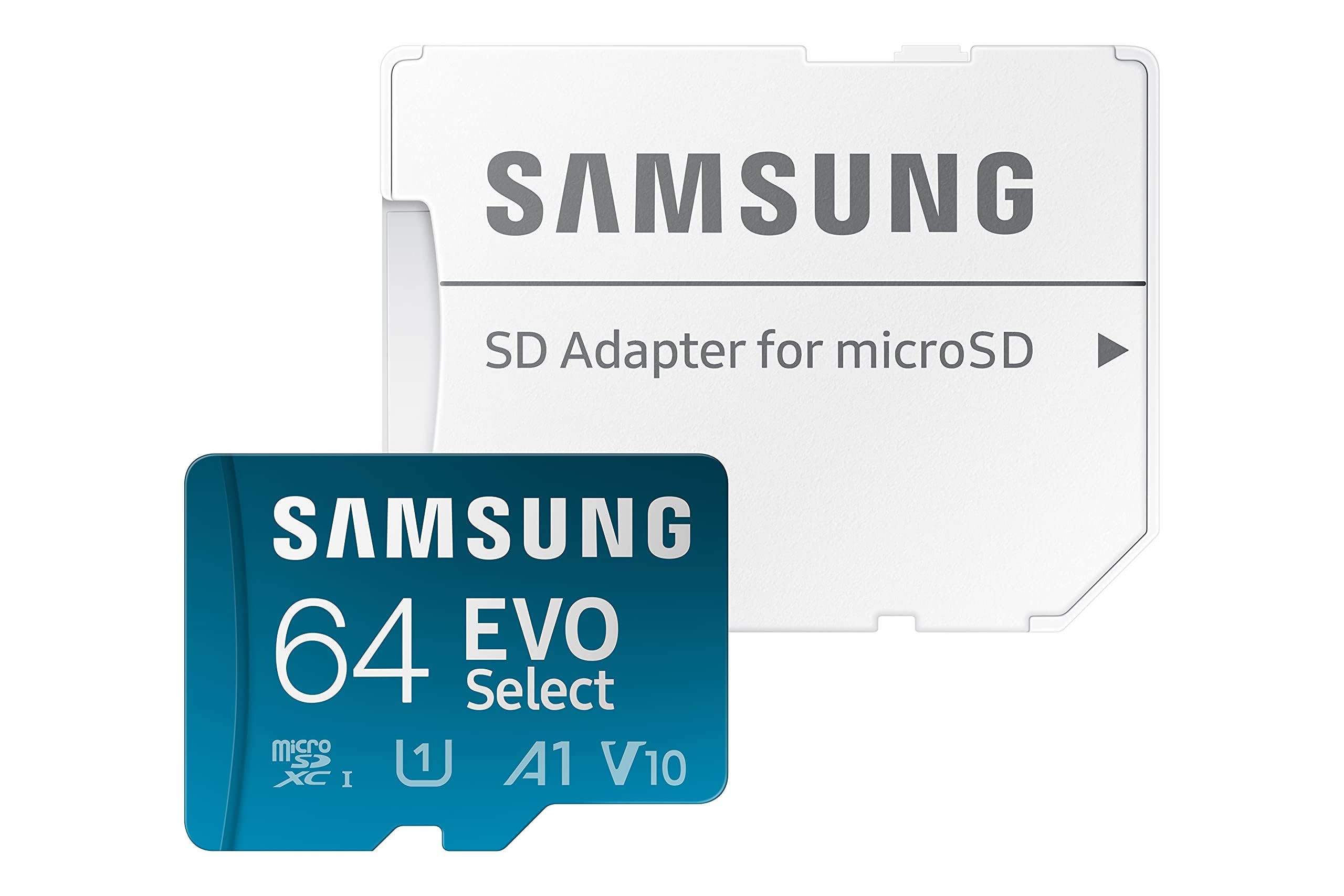 SAMSUNG EVO Select Micro SD-Memory-Card + Adapter, 128GB microSDXC 130MB/s Full HD & 4K UHD, UHS-I, U3, A2, V30, Expanded Storage for Android Smartphones, Tablets, Nintendo-Switch (MB-ME128KA/AM)