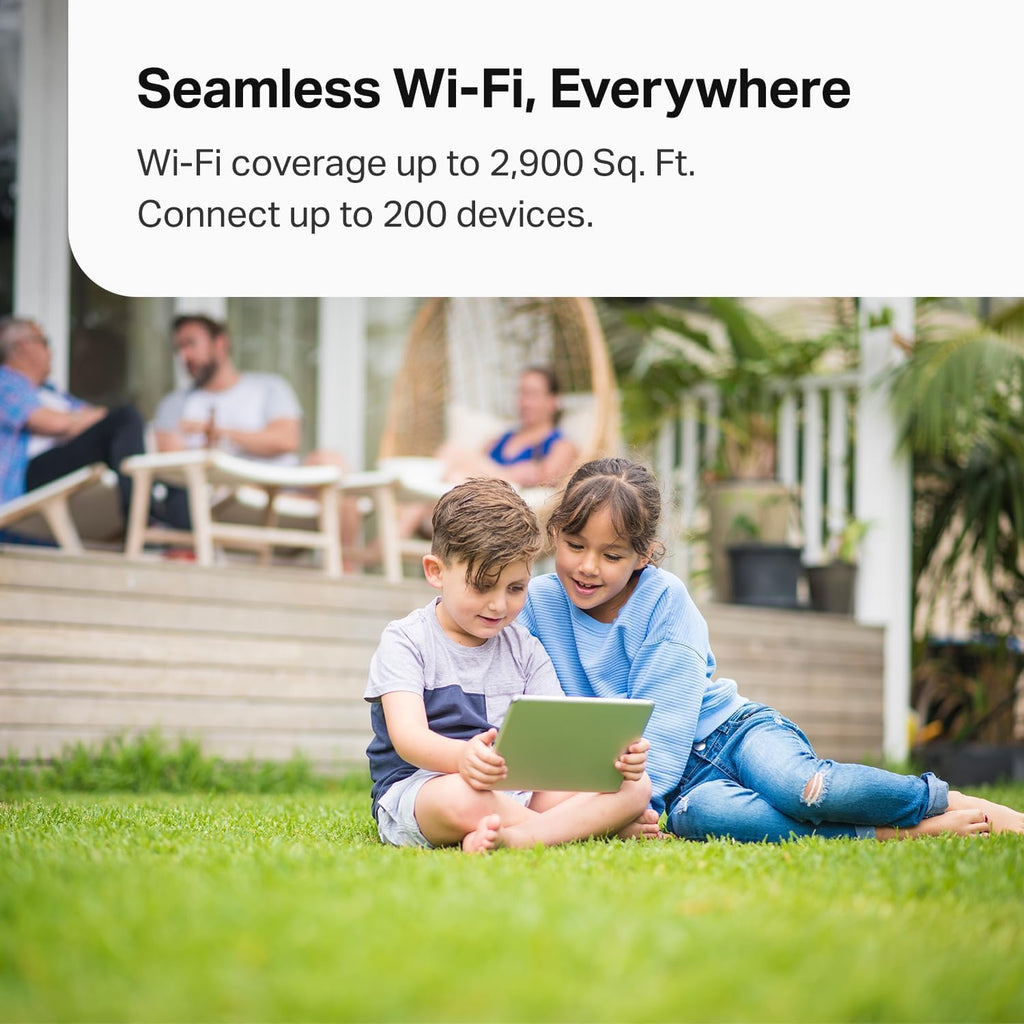 TP-Link Deco XE75 AXE5400 Tri-Band WiFi 6E Mesh System - Wi-Fi up to 7200 Sq.Ft, Engadget Rated Best Mesh for Most People, Replaces WiFi Router and Extender, AI-Driven Mesh New 6GHz Band, 3-Pack