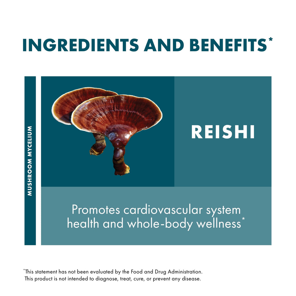 Host Defense Reishi Capsules - Heart & Immune Health Support Supplement - Mushroom Supplement to Support Energy & Vitality - Reishi Supplement to Aid Overall Well-Being - 120 Capsules