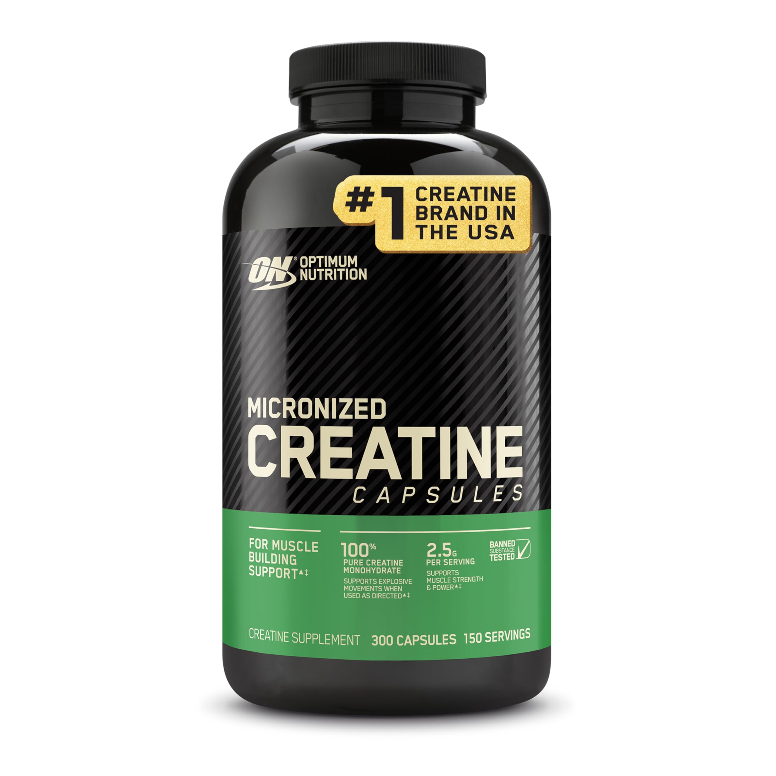 Optimum Nutrition Micronized Creatine Monohydrate Powder, Unflavored, 120 Servings, 600 Grams (Packaging May Vary)
