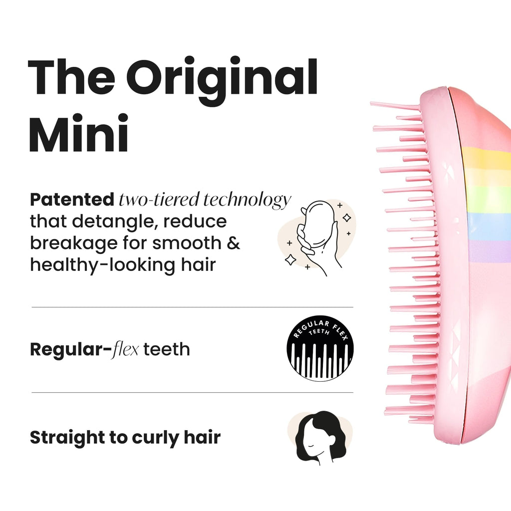 Tangle Teezer Original Detangler Brush, Dry & Wet Hairbrush for All Hair Types, Pink Fizz