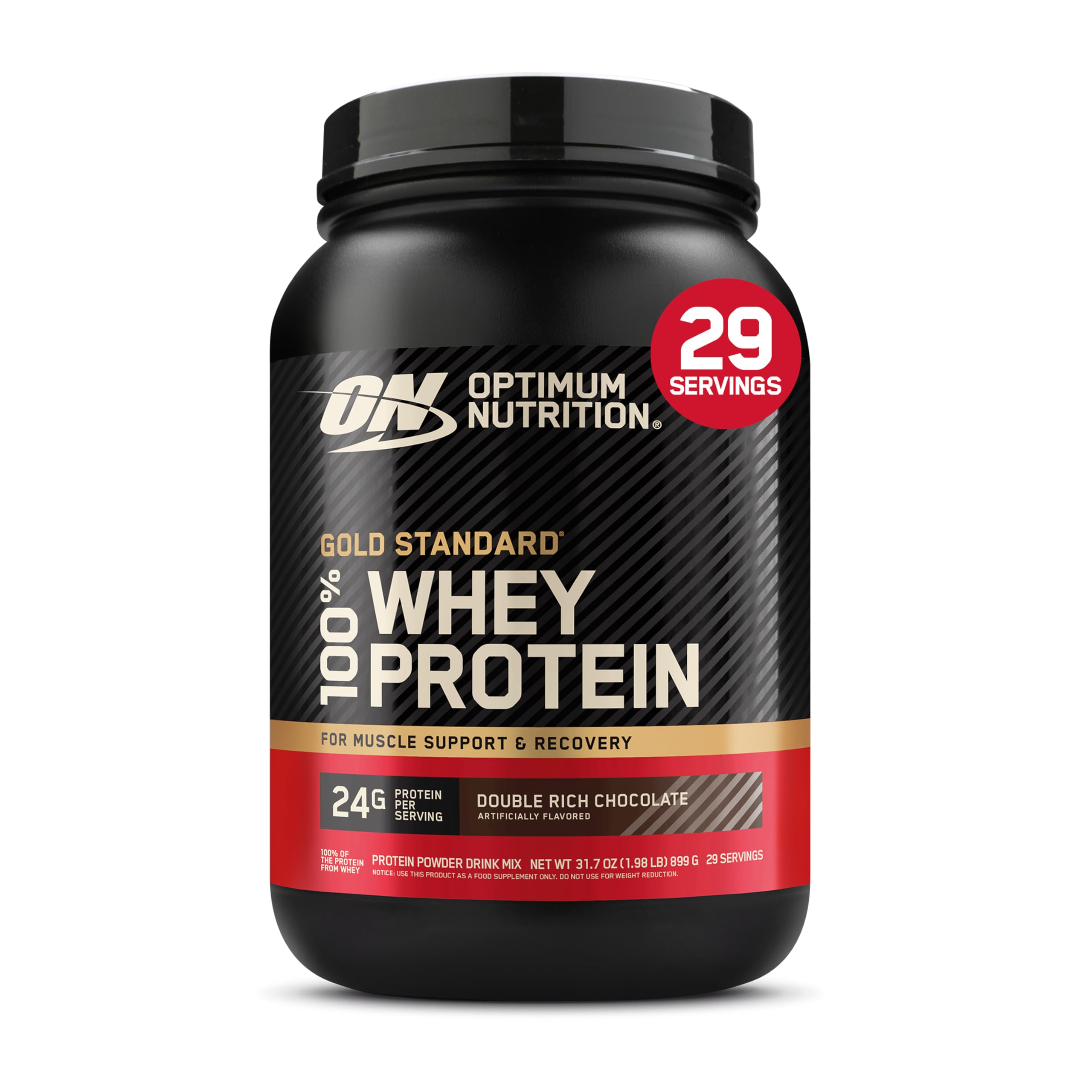 Optimum Nutrition Gold Standard 100% Whey Protein Powder, Double Rich Chocolate, 5 Pound (Packaging May Vary)