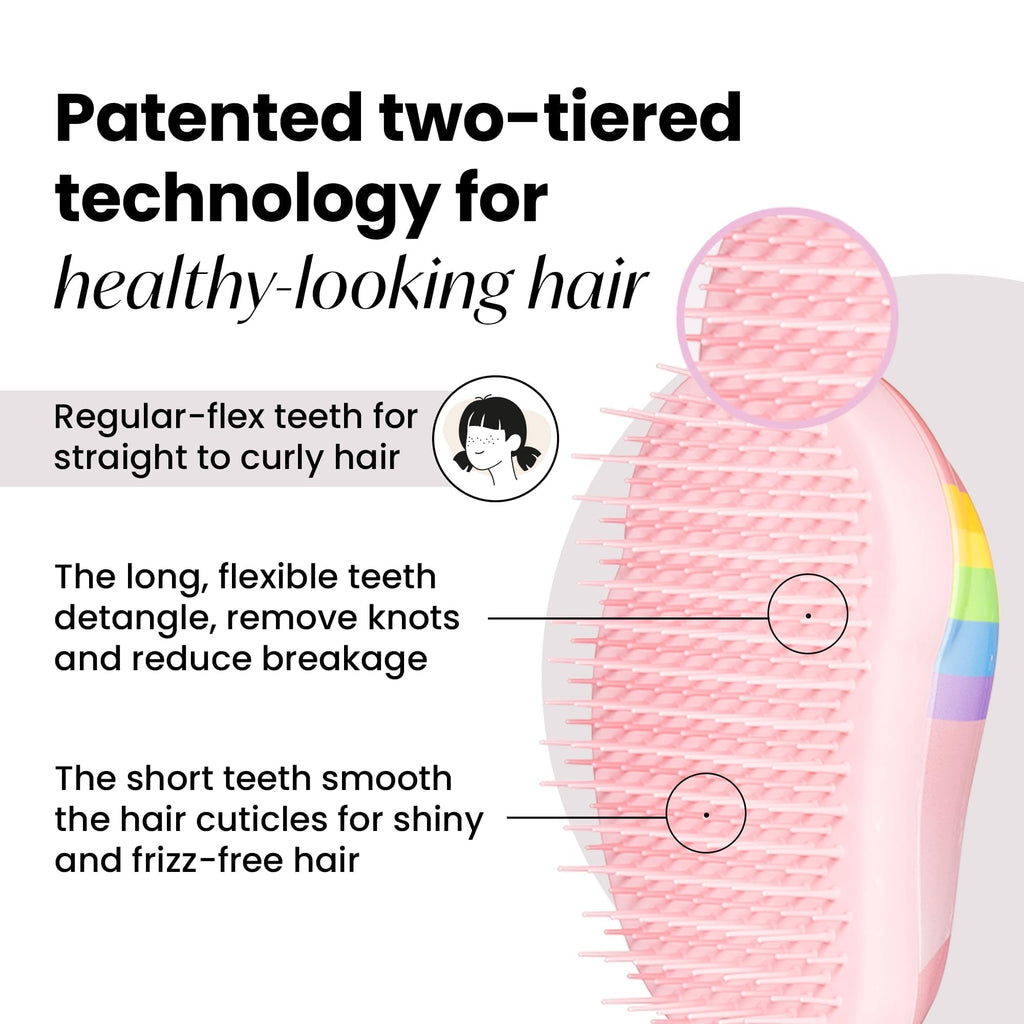 Tangle Teezer Original Detangler Brush, Dry & Wet Hairbrush for All Hair Types, Pink Fizz