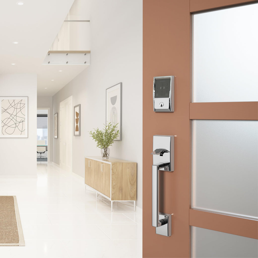 Schlage Encode Plus Smart Wi-Fi Lock for Front Door, Keyless Entry Deadbolt, Unlock with Apple Watch, Built-in WiFi and App Control, Easy Install, Alexa & Apple HomeKit Compatible, Satin Nickel