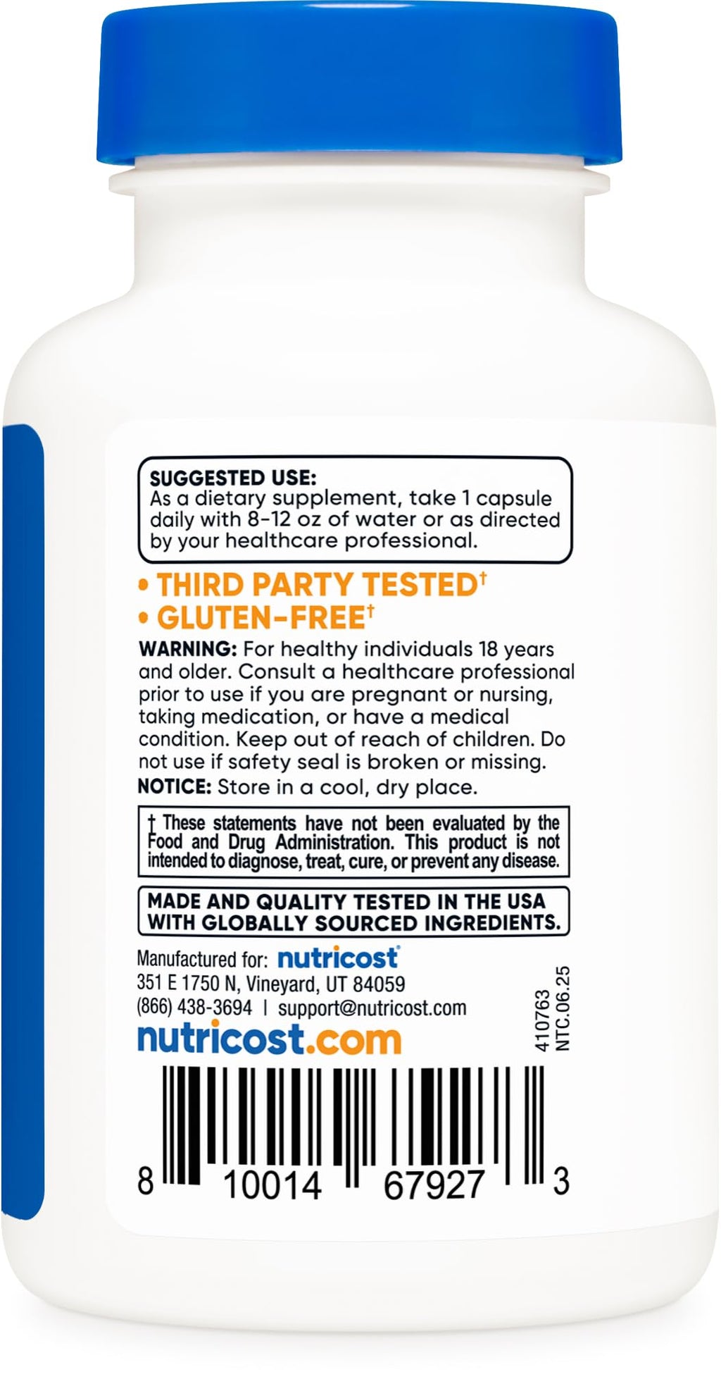 Nutricost KSM-66 Ashwagandha Root Extract 600mg, 60 Veggie Caps - 5% Withanolides - with BioPerine - Full-Spectrum Root Extract