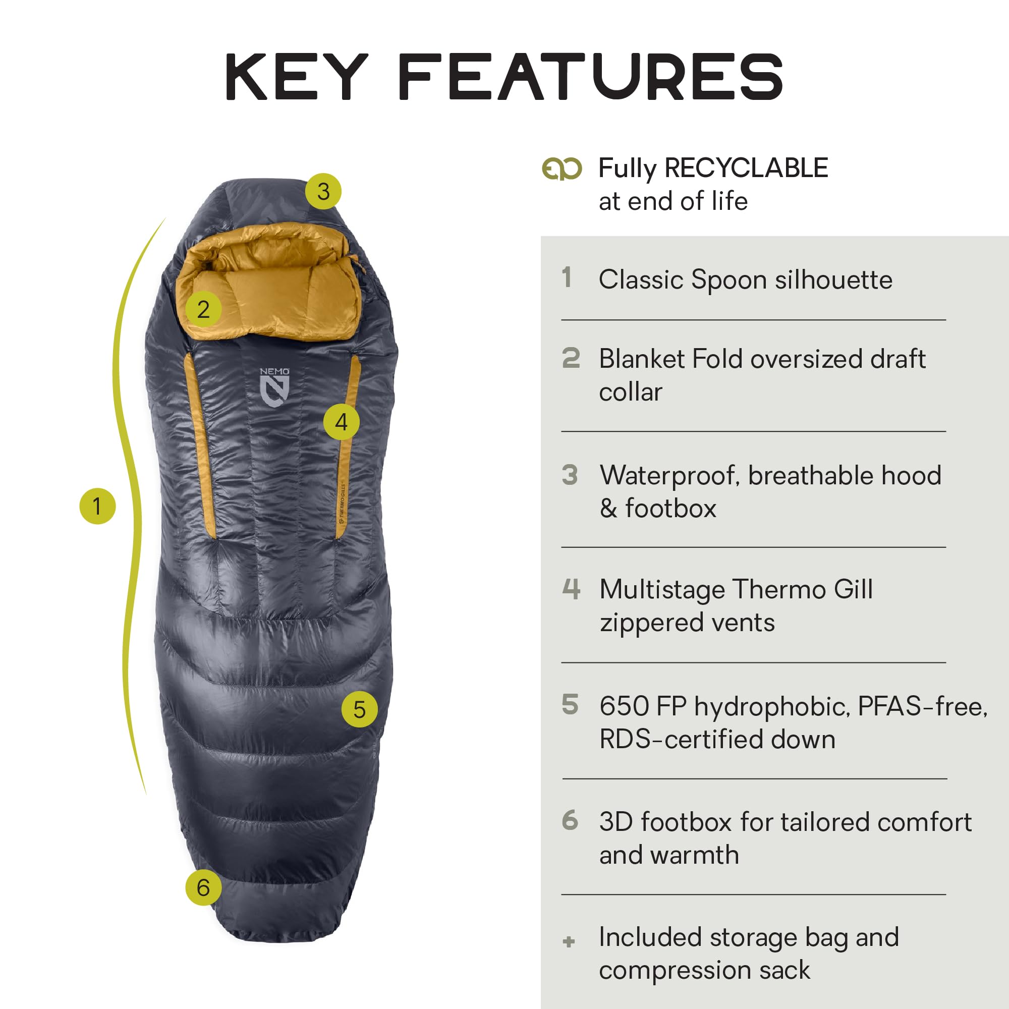 NEMO Equipment Disco Men's & Women's Endless Promise Down Sleeping Bag