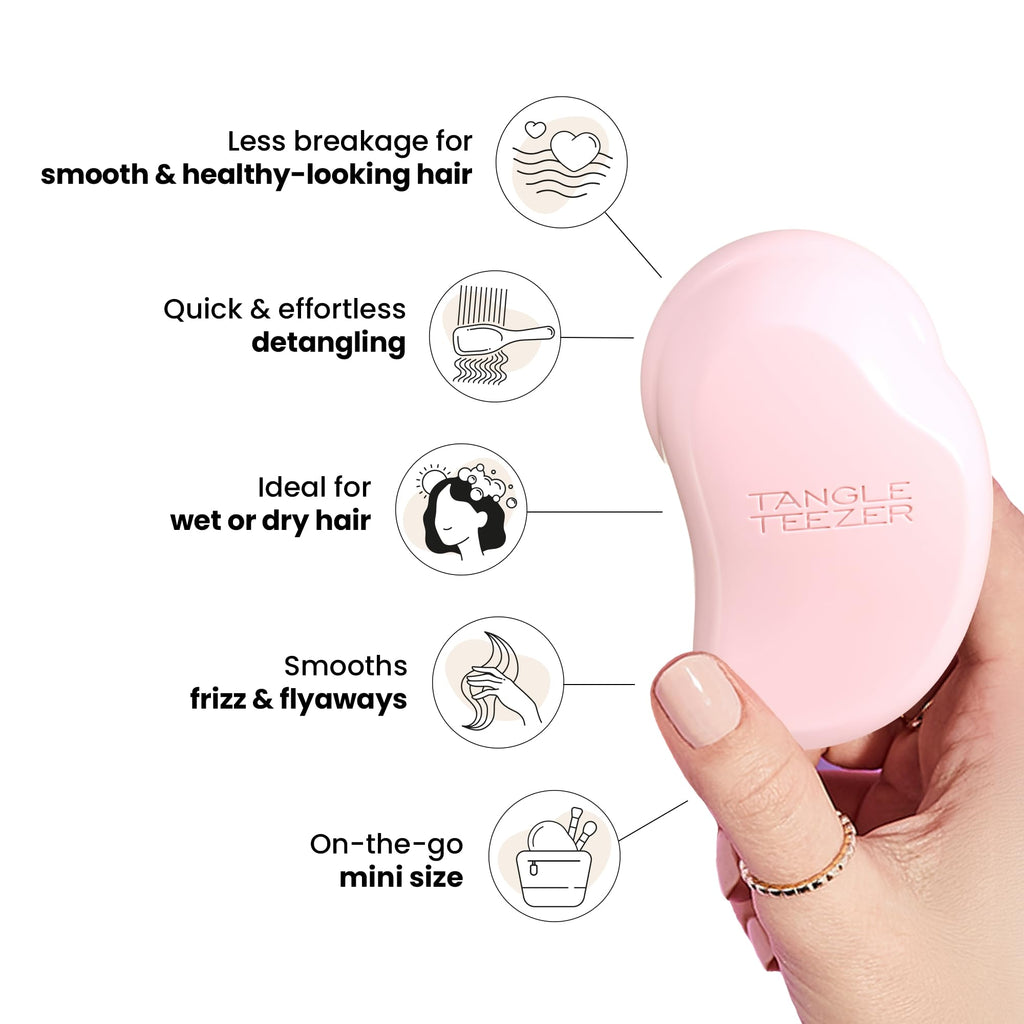 Tangle Teezer Original Detangler Brush, Dry & Wet Hairbrush for All Hair Types, Pink Fizz