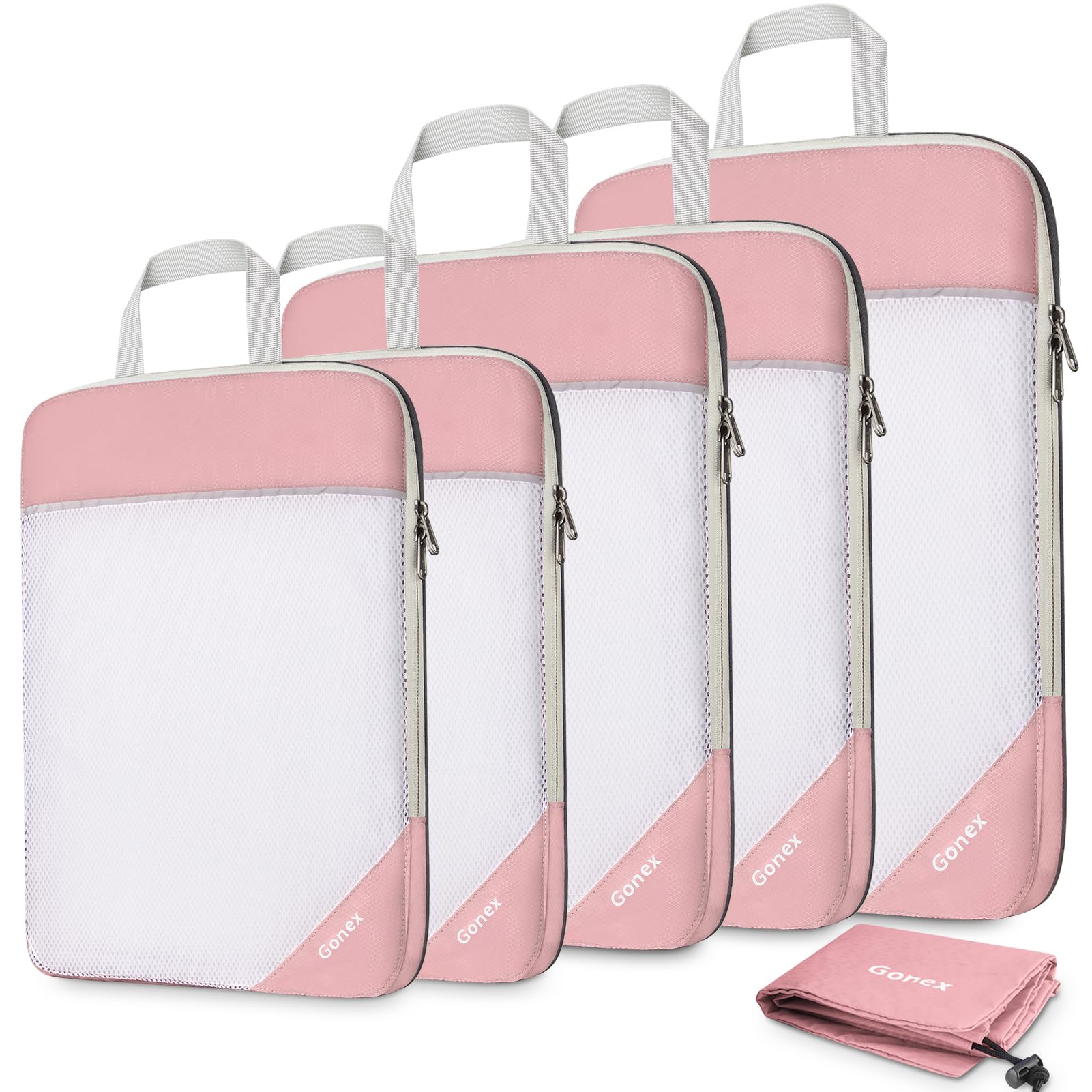 Compression Packing Cubes, Gonex Extensible Storage Mesh Bags Organizers