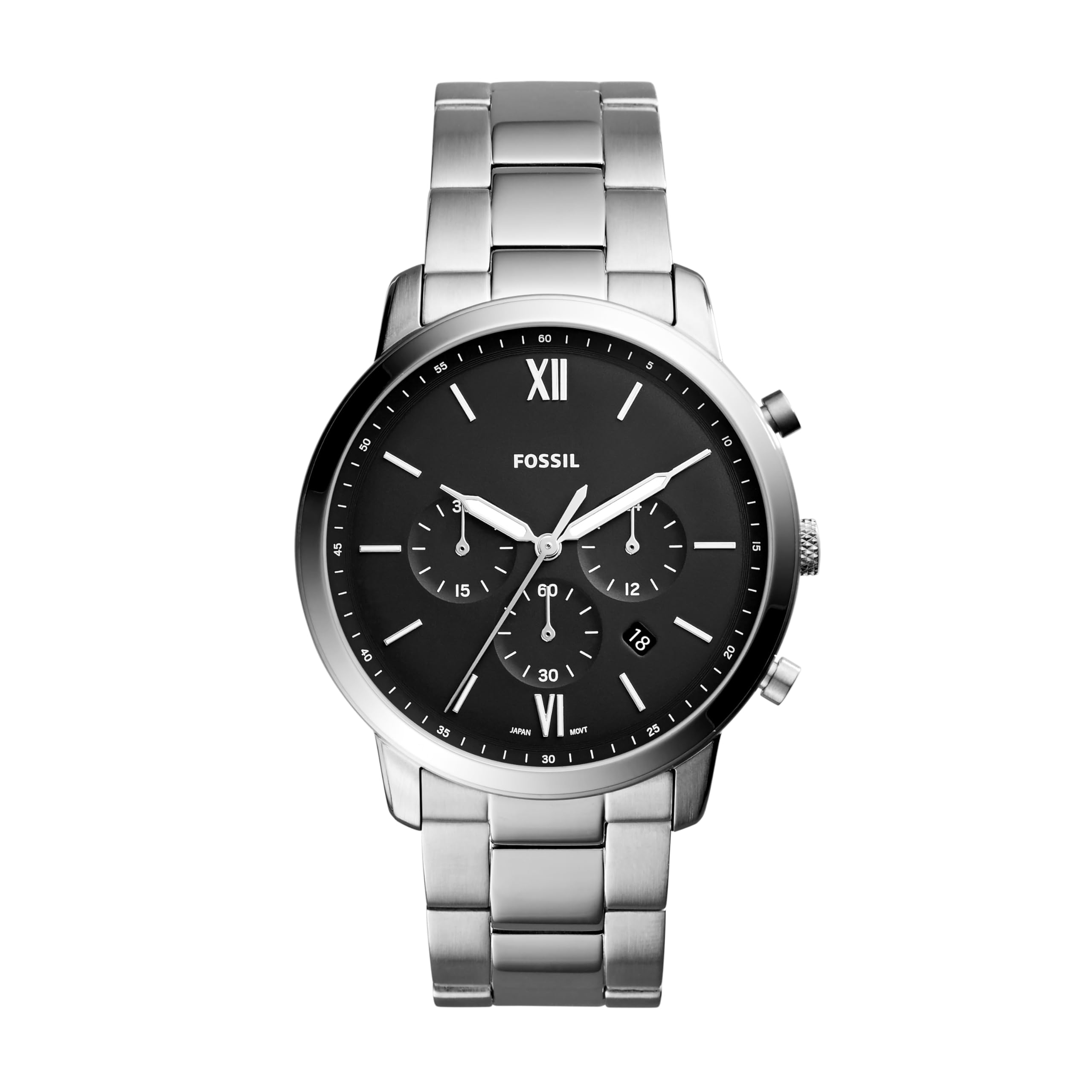 Fossil Men's Watch, Neutra Quartz Stainless Steel Chronograph Watch for Men