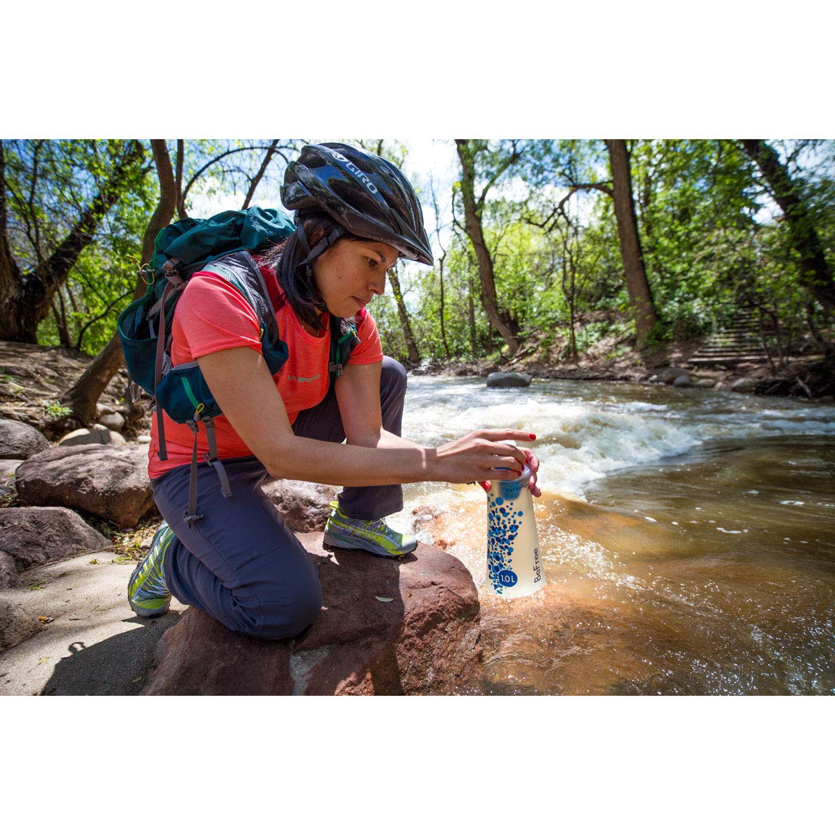 Katadyn BeFree 1.0L Ultralight Collapsible Water Filter Bottle for Hiking, Camping, Backpacking
