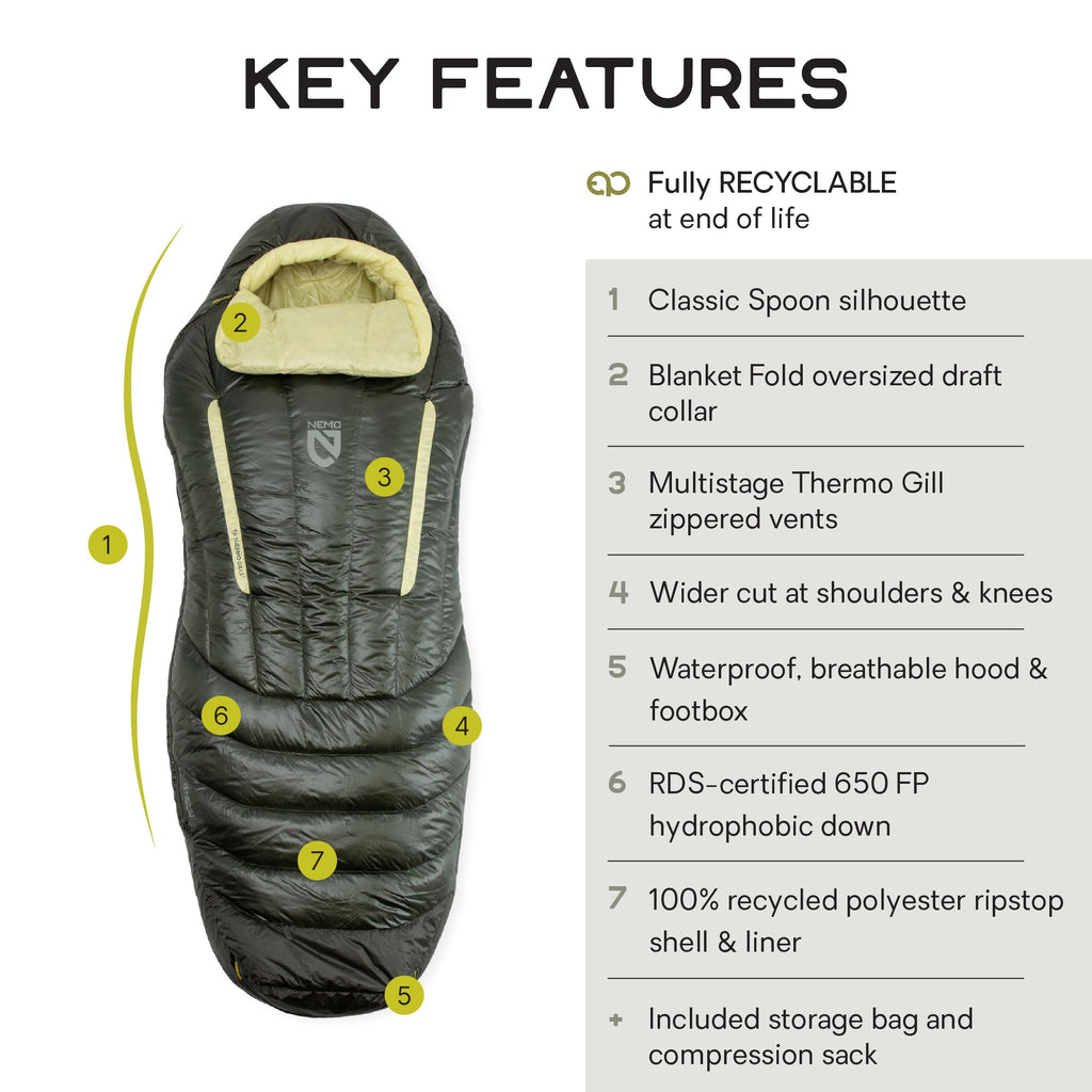 NEMO Equipment Disco Men's & Women's Endless Promise Down Sleeping Bag