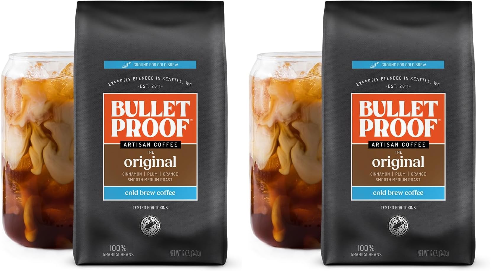 Bulletproof Original Medium Roast Ground Coffee,100% Arabica Coffee, Clean Coffee Tested for Toxins, Sustainably Sourced, 12 Ounces
