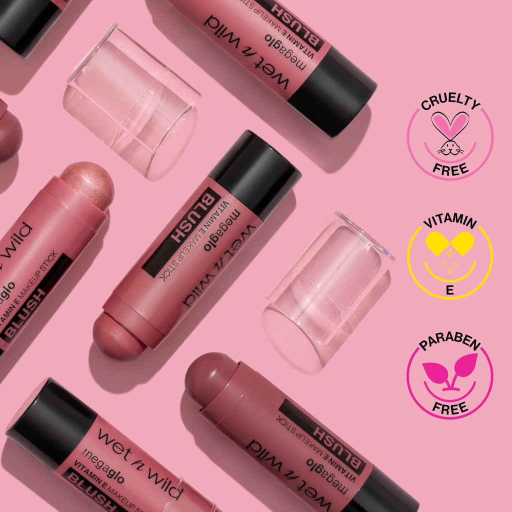 wet n wild MegaGlo Makeup Stick, Buildable Color, Versatile Use, Cruelty-Free & Vegan - When the Nude Strikes