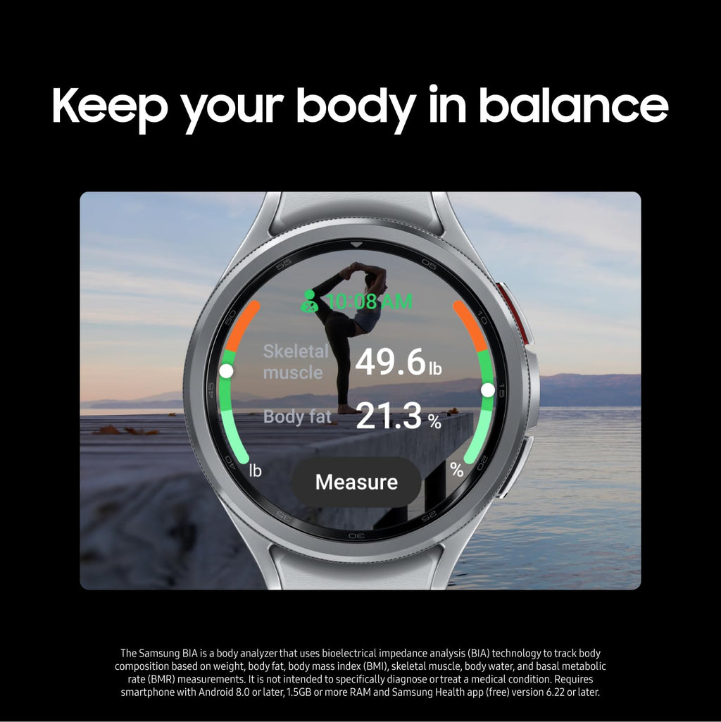 Samsung Galaxy Watch 6 Classic 43mm Bluetooth Smartwatch, Rotating Bezel, Fitness Tracker, Personalized HR Zones, Advanced Sleep Coaching, Heart Monitor, BIA Sensor, Health Insights, US Version, Black