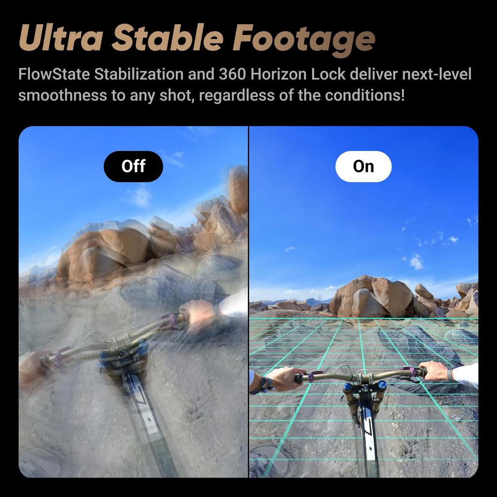 Insta360 X4 Standard Bundle - Waterproof 8K 360 Action Camera, 4K Wide-Angle Video, Invisible Selfie Stick Effect, Removable Lens Guards, 135 Min Battery Life, AI Editing, Stabilization
