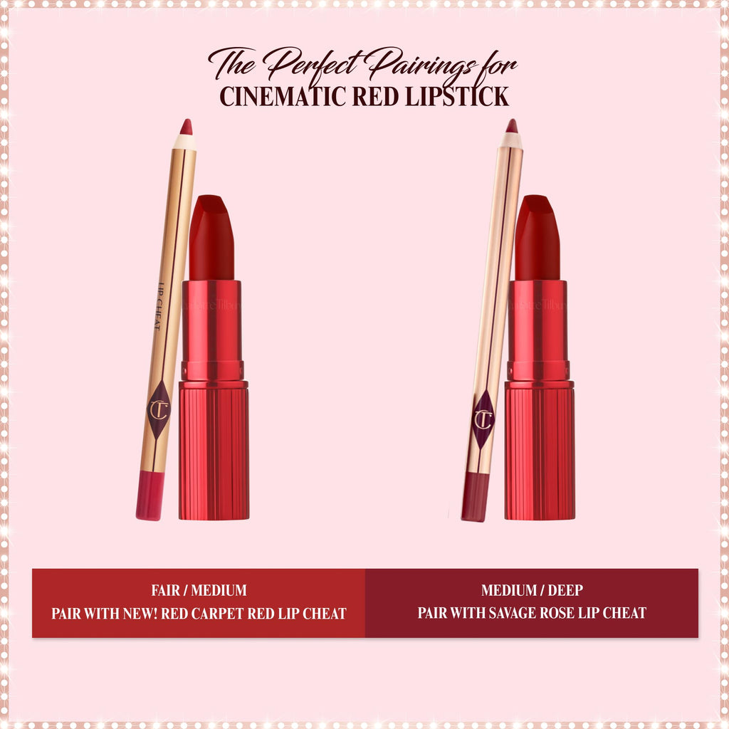 Charlotte Tilbury Lip Cheat Lip Liner Pencil - Gives Lips a Fuller-Looking, Defined Pout - Enriched with Jojoba Oil & Hyaluronic Acid - Waterproof, Smudge-Proof & Transfer-Proof