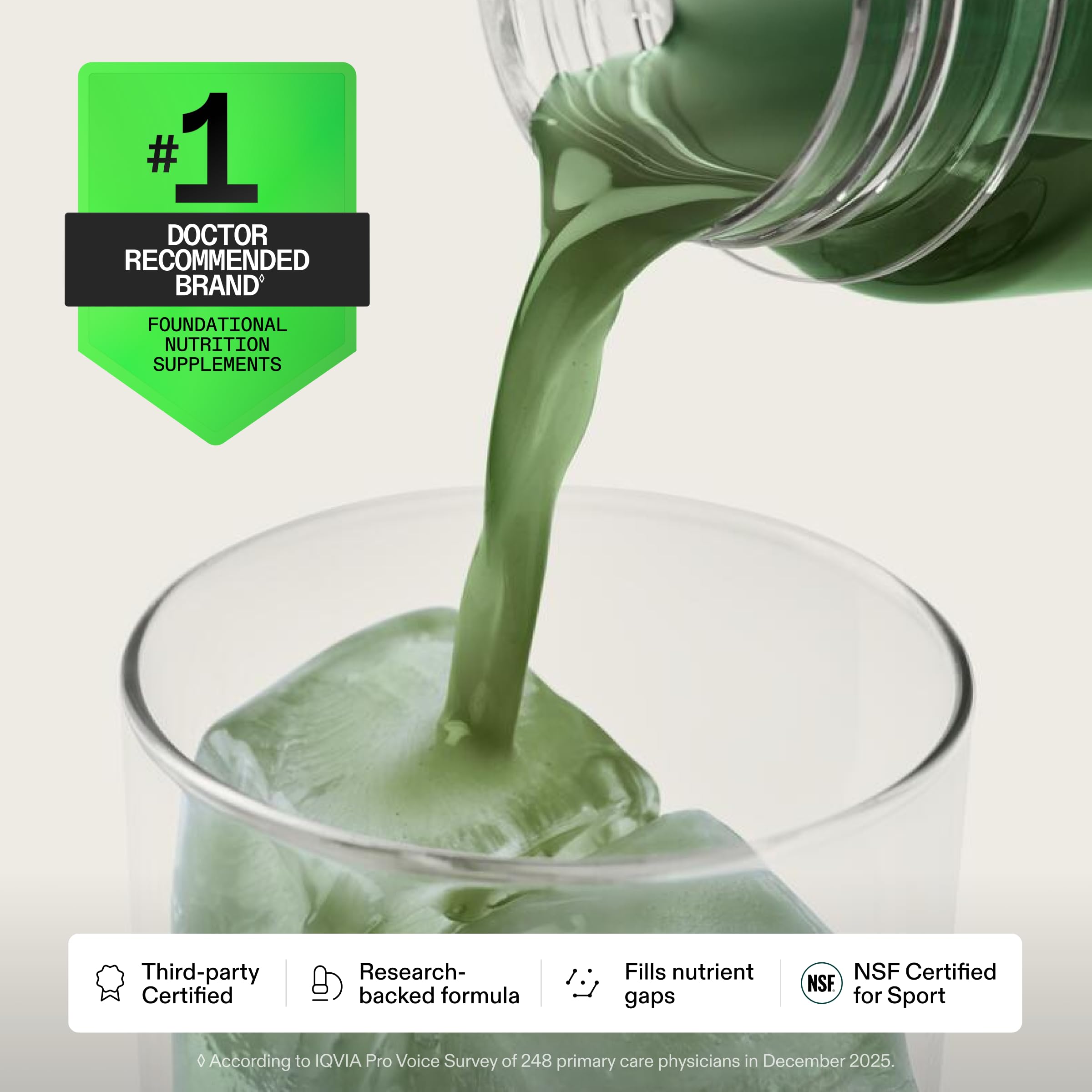 AG1 Multivitamin for Men & Women, Greens Powder Supplement, Probiotic, Gluten Free, Vegan, Keto | 75 Vitamins | Improve Gut Health | (Athletic Greens) Travel Packs 30ct, No Shaker, Classic Formula