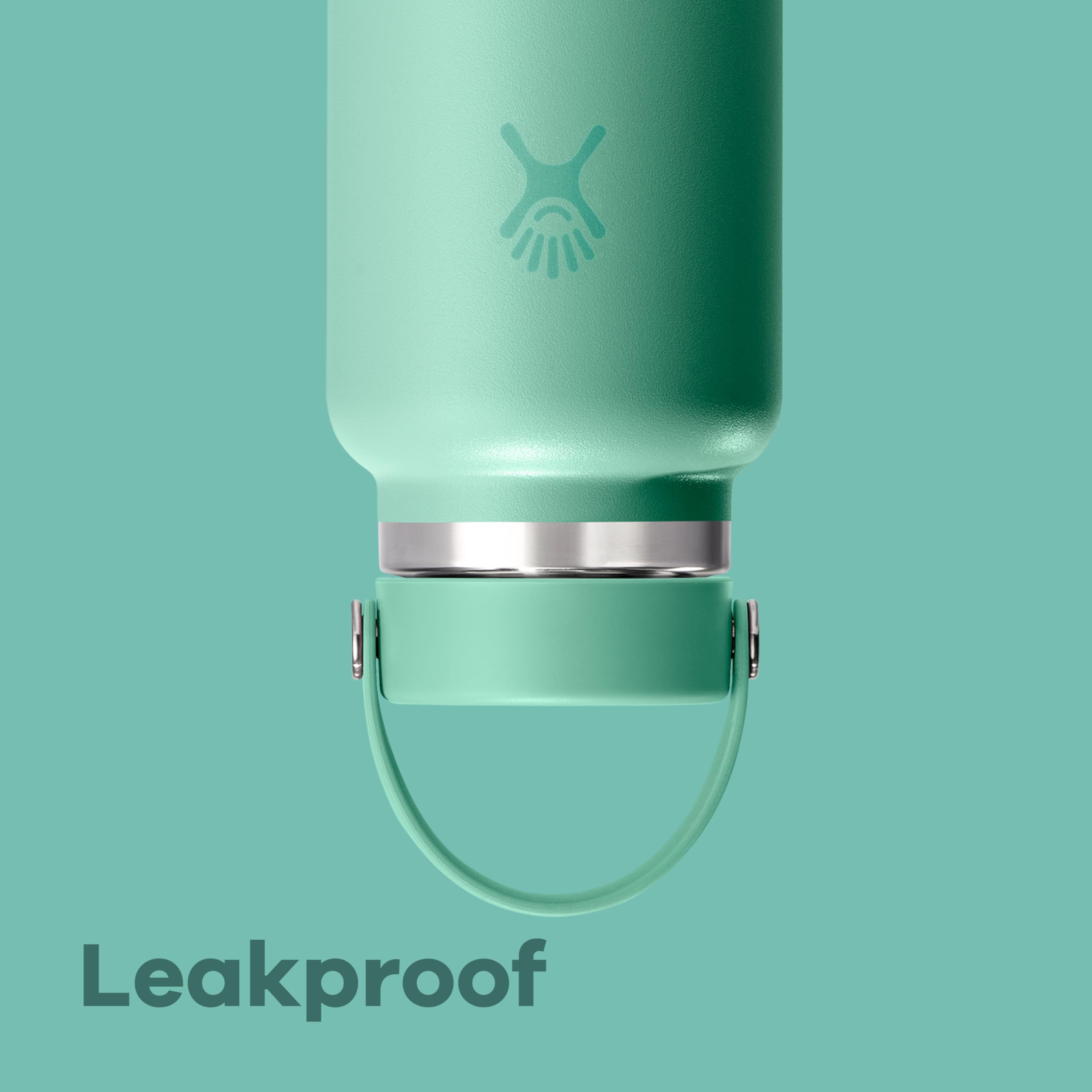 Hydro Flask Water Bottle - Insulated Stainless Steel - Wide Mouth Flex Lid, Non Spill, Leakproof and Refillable in 32 Oz White
