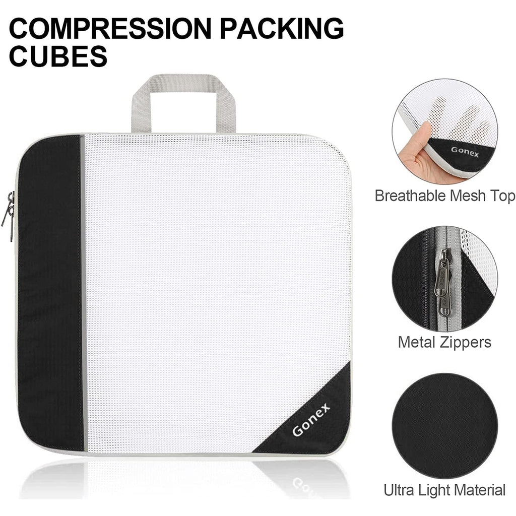 Compression Packing Cubes, Gonex Extensible Storage Mesh Bags Organizers