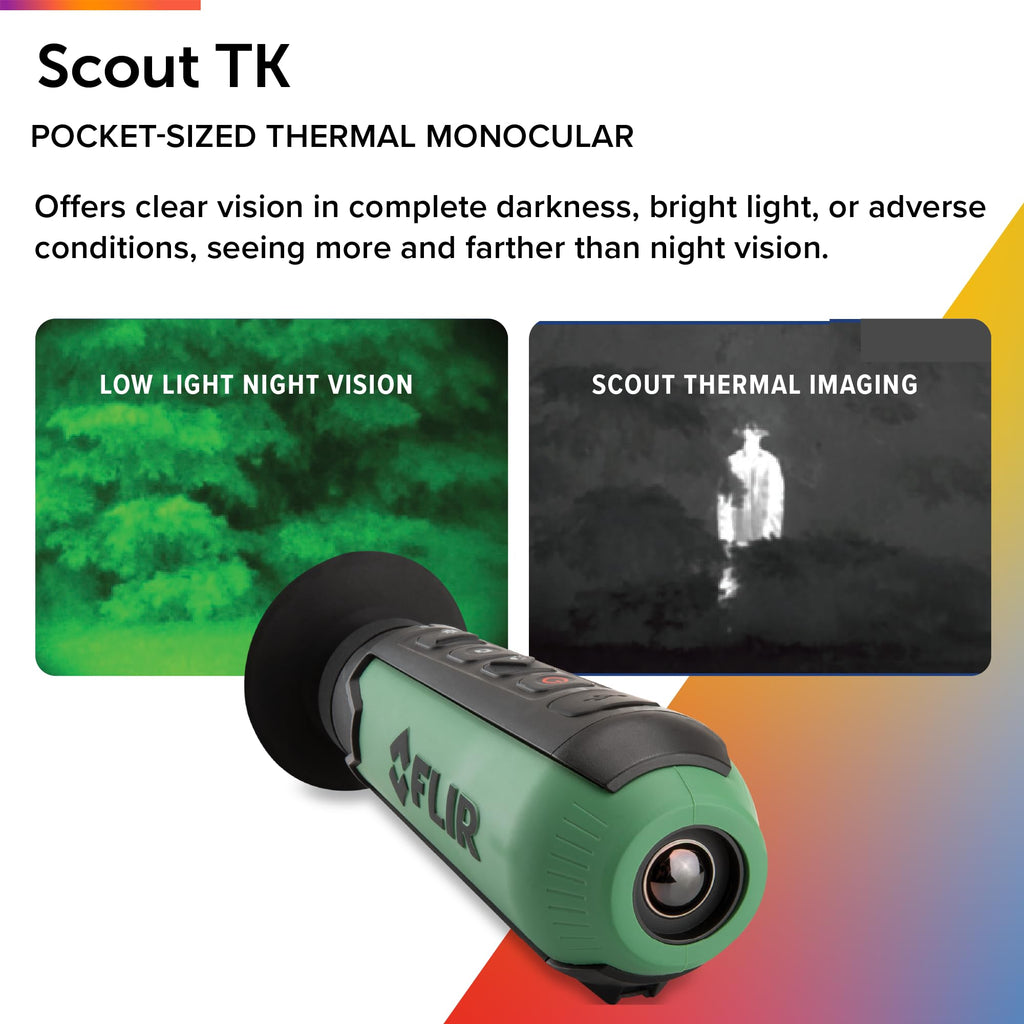 FLIR Scout TK - Compact Thermal Imaging Monocular for Wildlife Viewing, Hunting & Outdoor