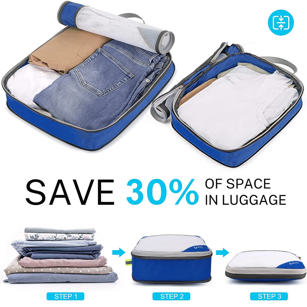 Compression Packing Cubes, Gonex Extensible Storage Mesh Bags Organizers