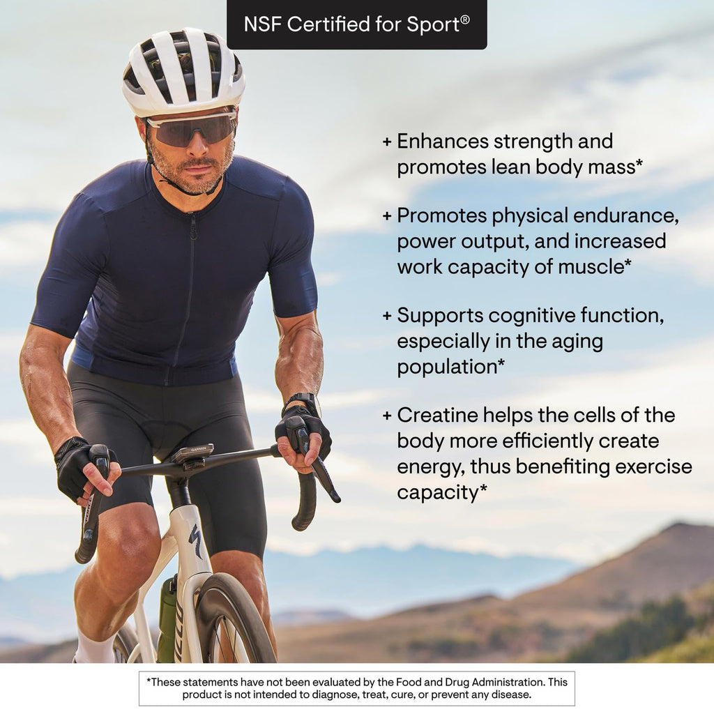 THORNE Creatine - Micronized Creatine Monohydrate Powder - Support for Muscles & Cognitive Function* - for Women & Men - Unflavored - NSF Certified for Sport - 5 g per Serving - 90 Servings