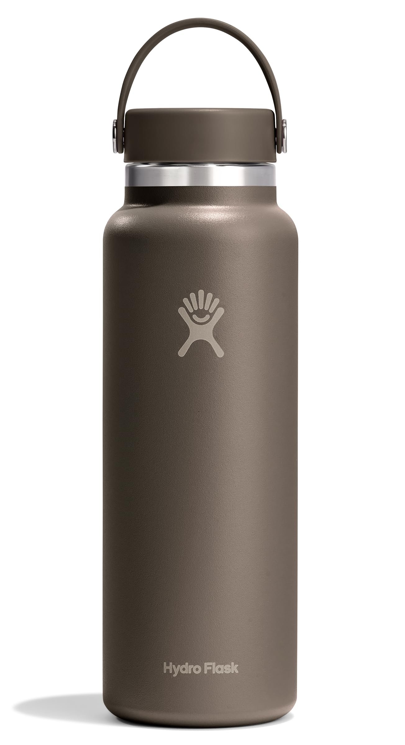 Hydro Flask Water Bottle - Insulated Stainless Steel - Wide Mouth Flex Lid, Non Spill, Leakproof and Refillable in 32 Oz White