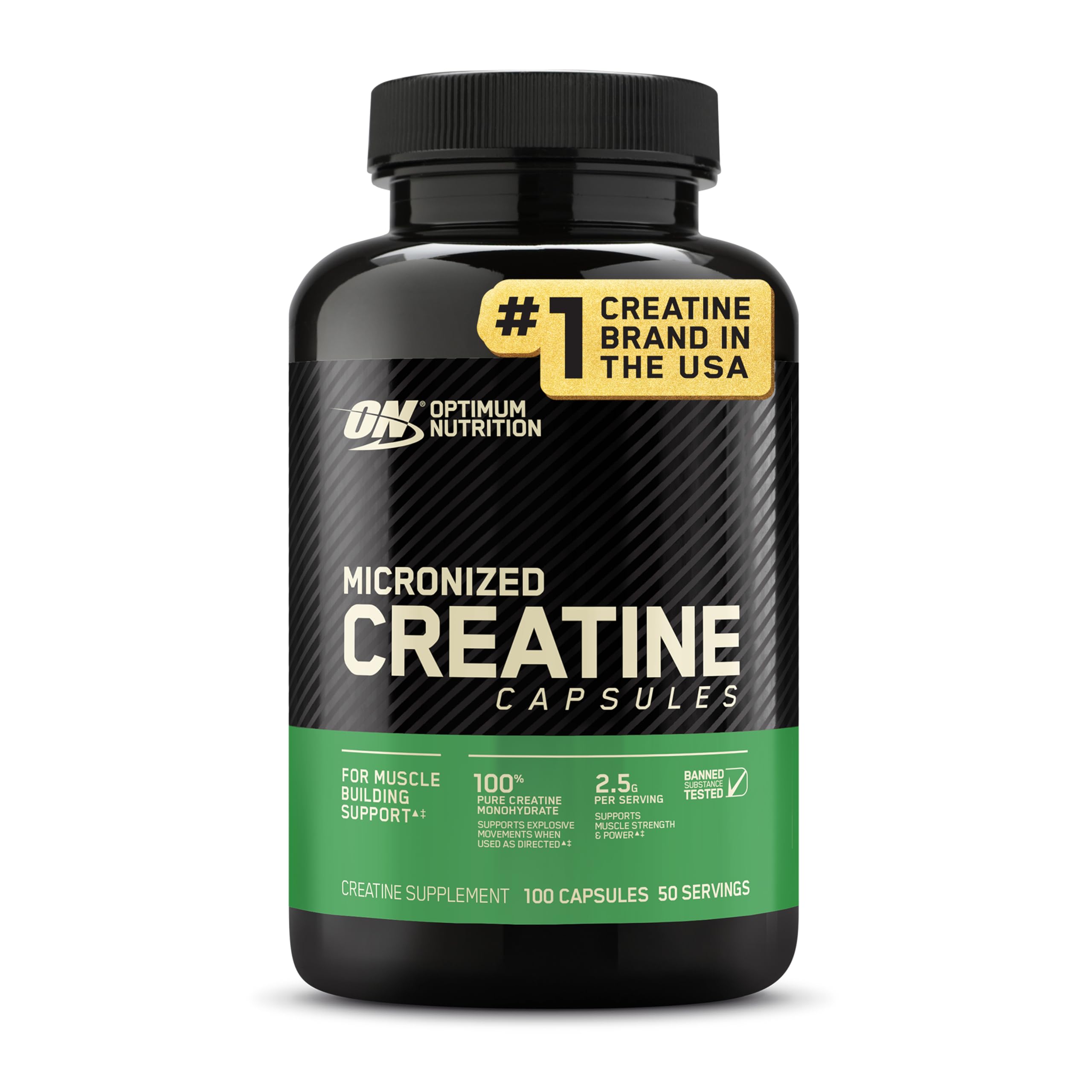 Optimum Nutrition Micronized Creatine Monohydrate Powder, Unflavored, 120 Servings, 600 Grams (Packaging May Vary)