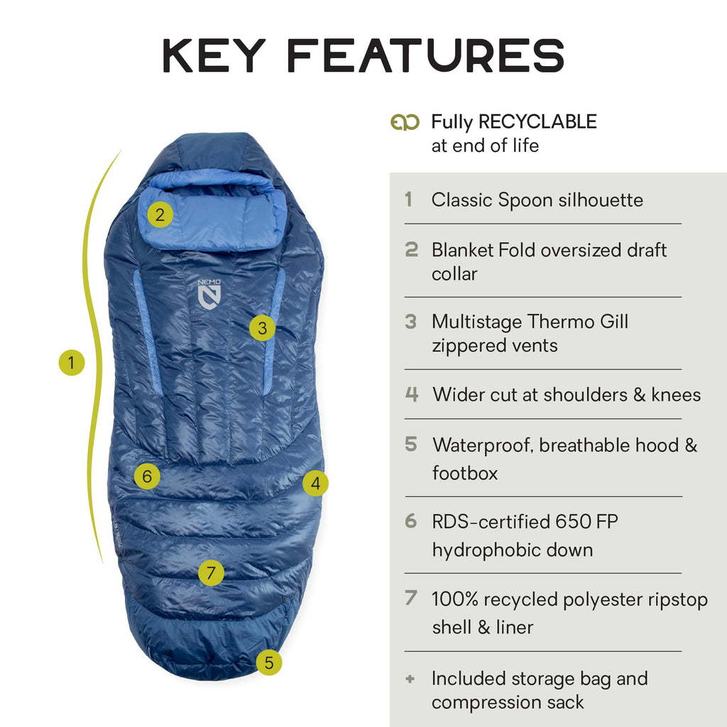 NEMO Equipment Disco Men's & Women's Endless Promise Down Sleeping Bag