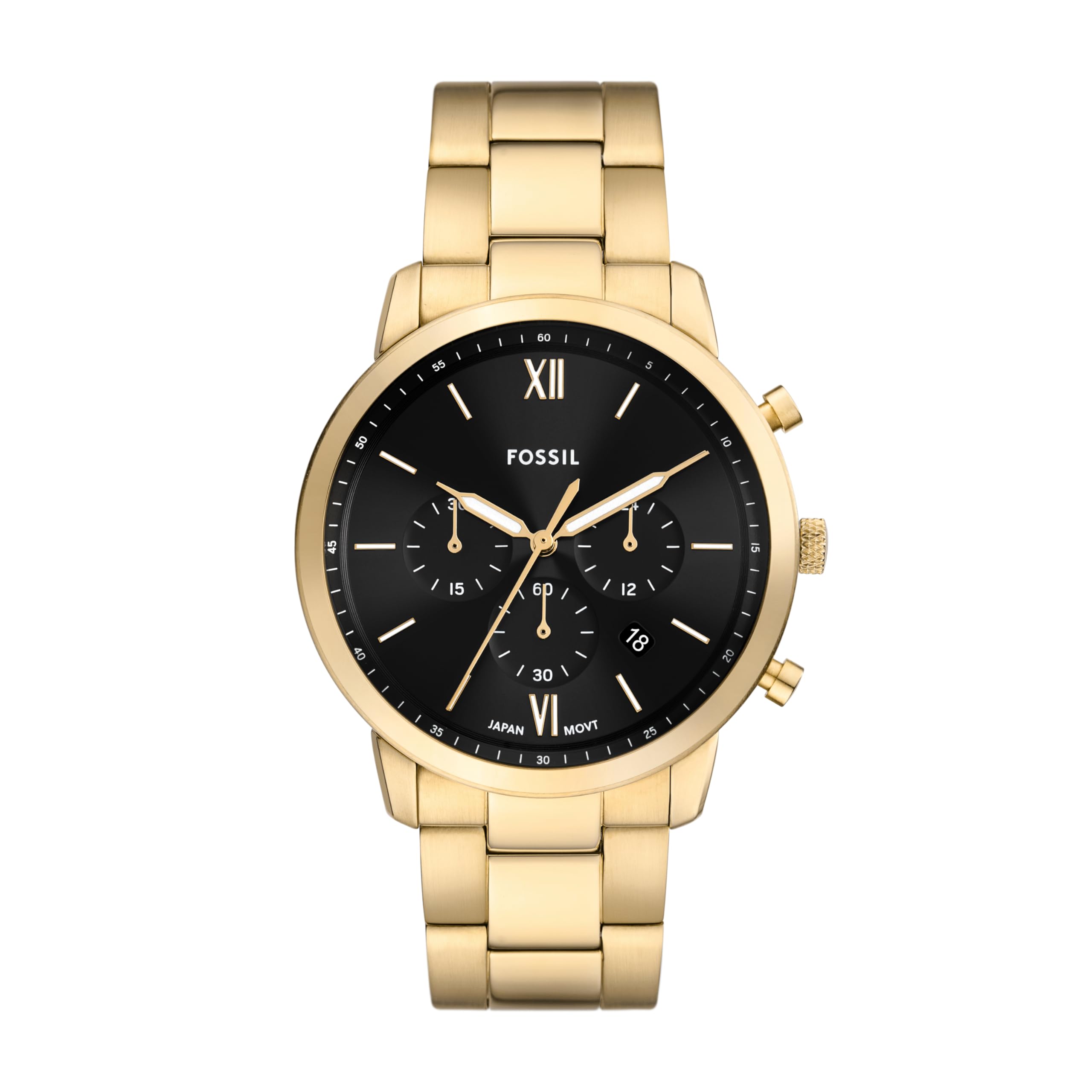 Fossil Men's Watch, Neutra Quartz Stainless Steel Chronograph Watch for Men