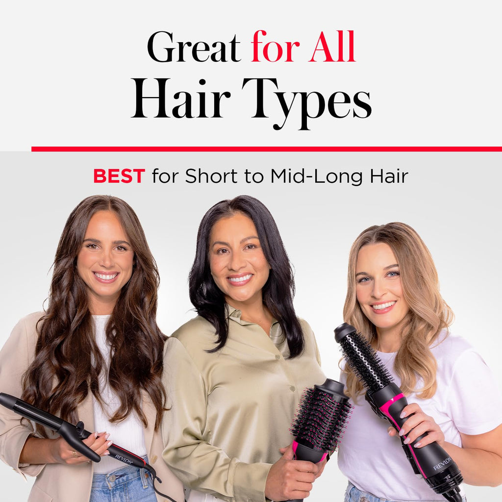 REVLON One Step Volumizer Plus Hair Dryer and Styler | More Volume, Less Damage, and More Styling Control for Easy and Fast Salon-Style Blowouts, Plus Travel Friendly (Black)