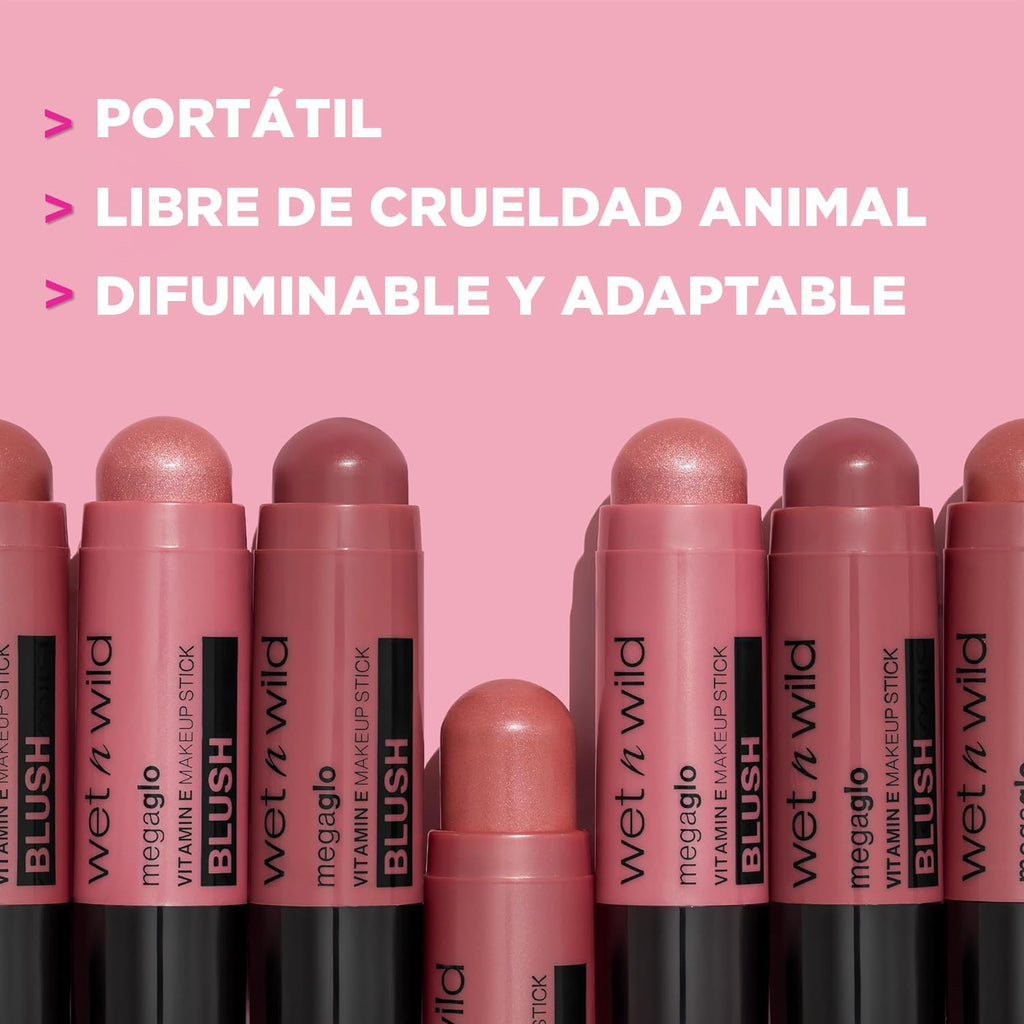 wet n wild MegaGlo Makeup Stick, Buildable Color, Versatile Use, Cruelty-Free & Vegan - When the Nude Strikes