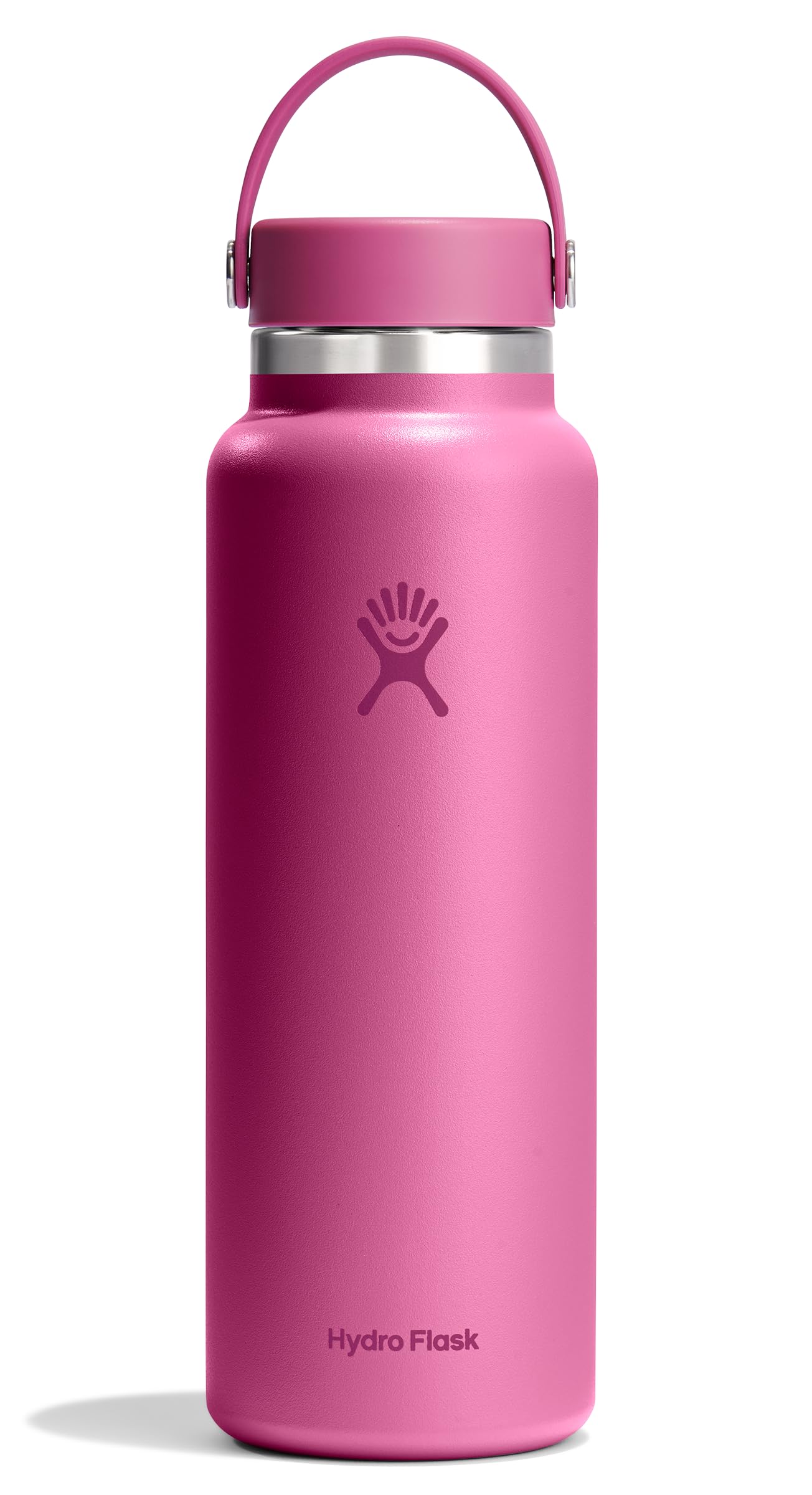 Hydro Flask Water Bottle - Insulated Stainless Steel - Wide Mouth Flex Lid, Non Spill, Leakproof and Refillable in 32 Oz White
