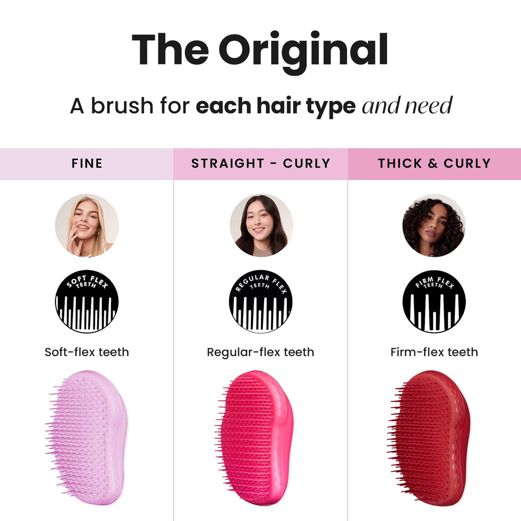 Tangle Teezer Original Detangler Brush, Dry & Wet Hairbrush for All Hair Types, Pink Fizz