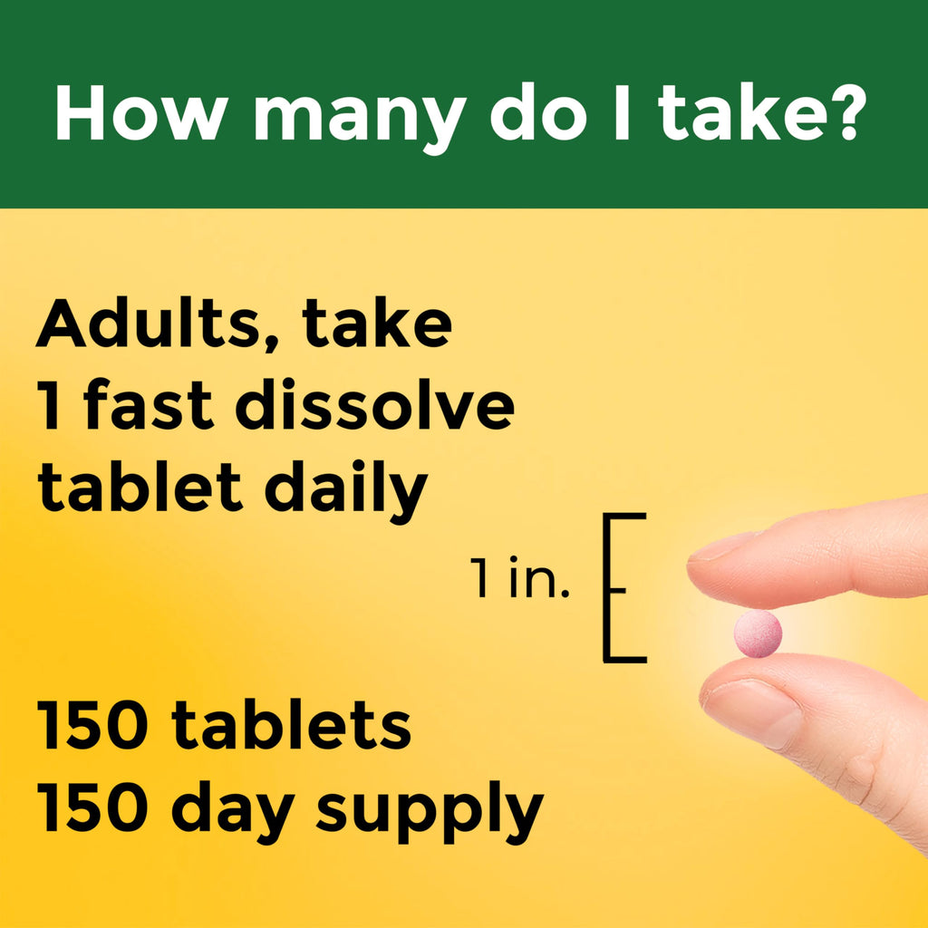 Nature Made Vitamin B12 1000 mcg, Easy to Take Vitamin B12 Sublingual Tablets for Energy Metabolism Support, 50 Sugar Free Fast Dissolve Tablets, 50 Day Supply