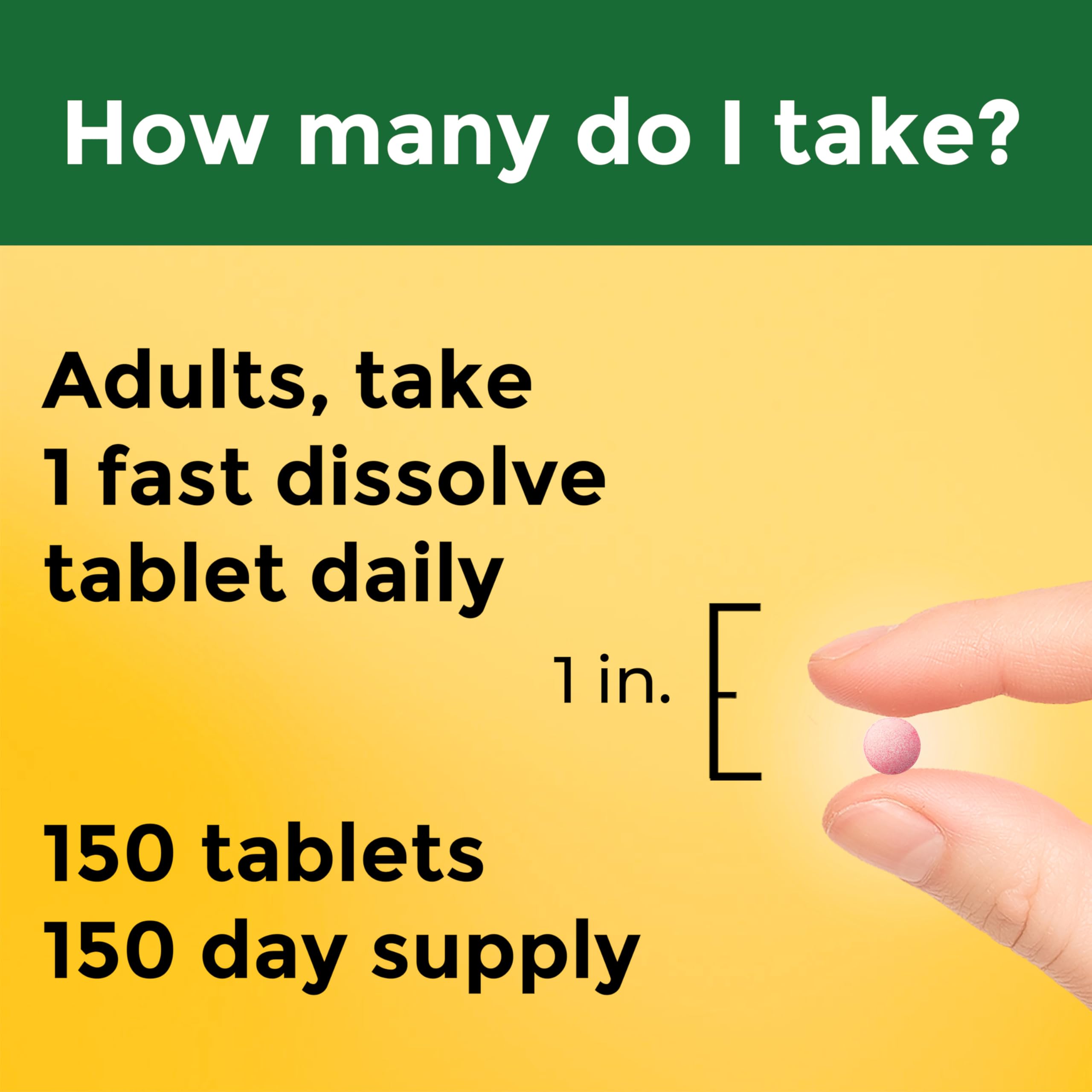 Nature Made Vitamin B12 1000 mcg, Easy to Take Vitamin B12 Sublingual Tablets for Energy Metabolism Support, 50 Sugar Free Fast Dissolve Tablets, 50 Day Supply