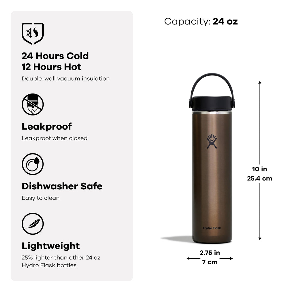 Hydro Flask 40 Oz Lightweight Trail Series Wide Flex Cap Serpentine- Hiking Water Bottle