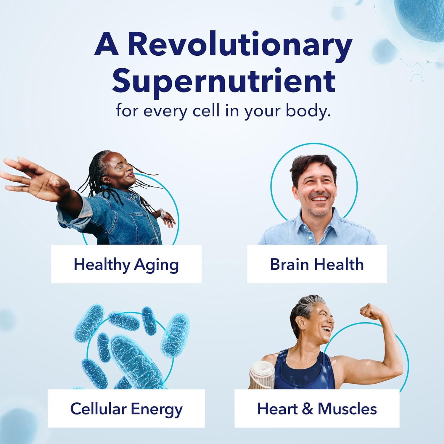 TRU NIAGEN Patented NAD Supplement for Brain Function, Anti Aging & Cell Regeneration, 300mg Niagen, 30 Servings | Supports Cellular Energy, Muscle | Nicotinamide Riboside (NR) Take 1 Daily | 1 Bottle