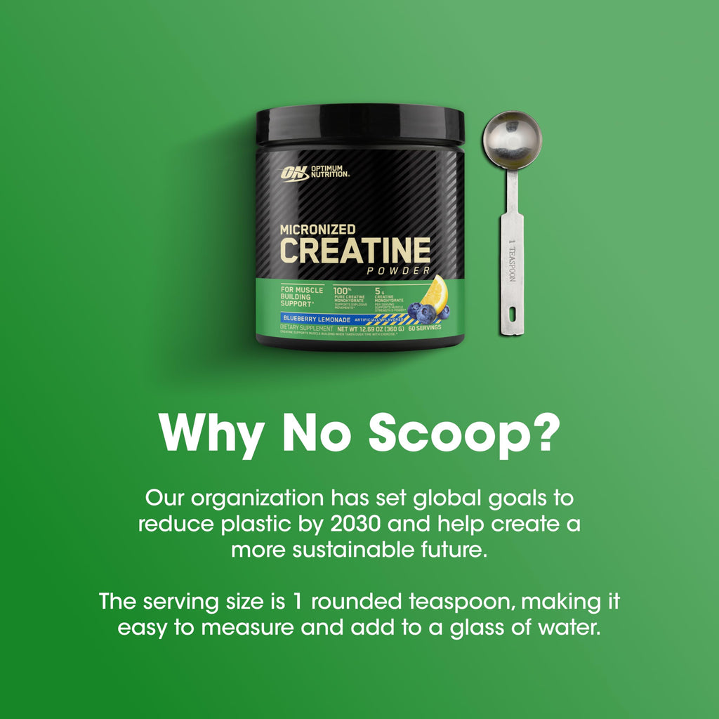 Optimum Nutrition Micronized Creatine Monohydrate Powder, Unflavored, 120 Servings, 600 Grams (Packaging May Vary)