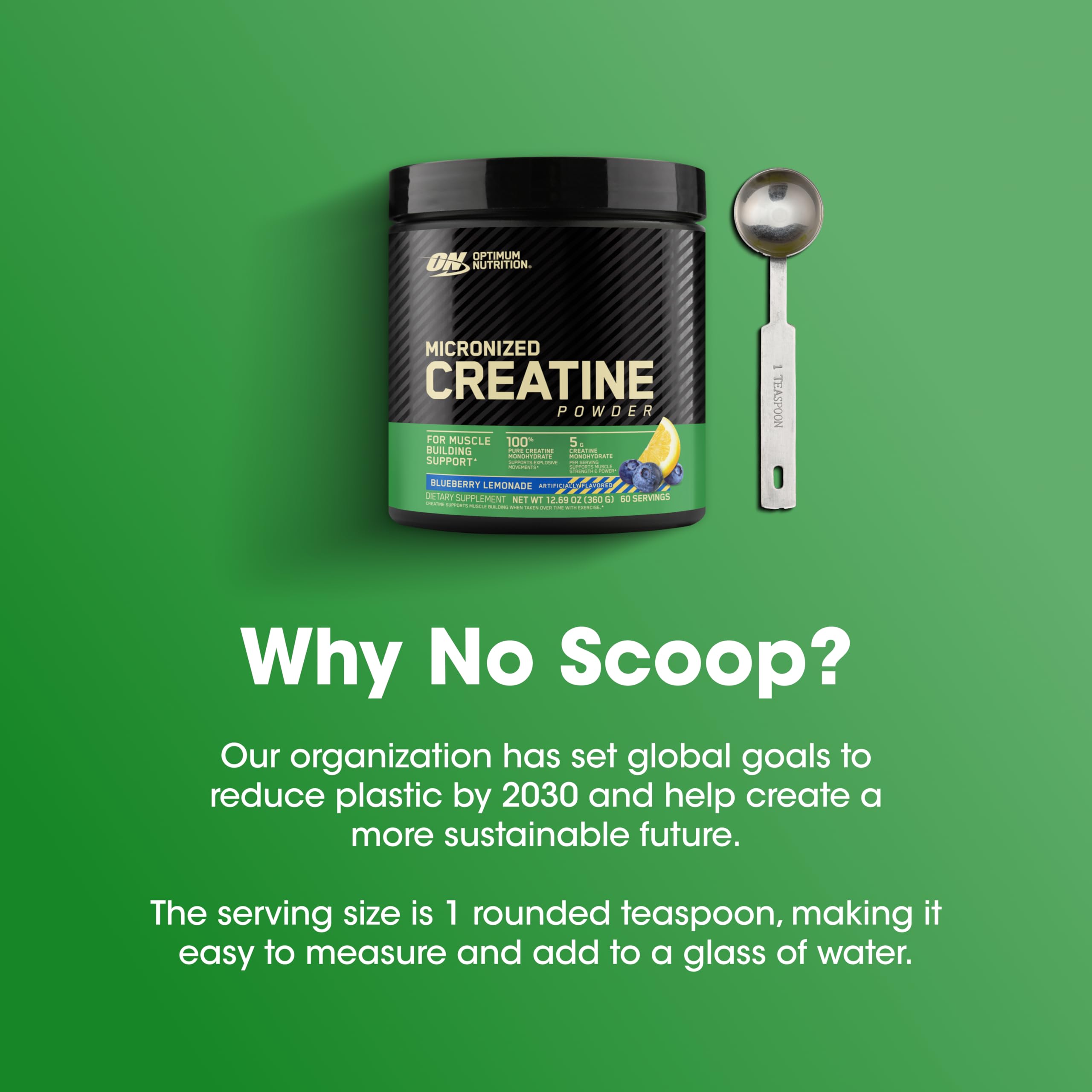 Optimum Nutrition Micronized Creatine Monohydrate Powder, Unflavored, 120 Servings, 600 Grams (Packaging May Vary)