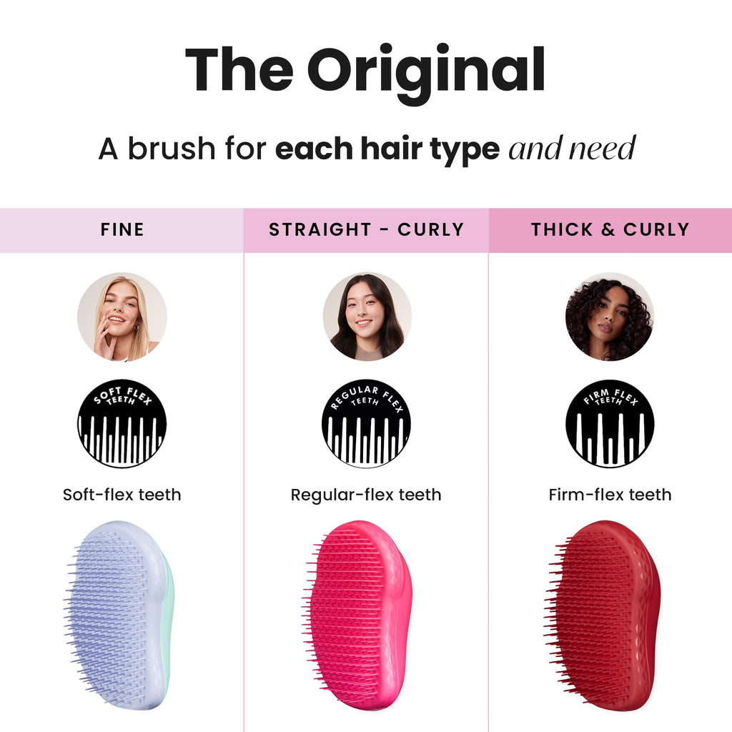 Tangle Teezer Original Detangler Brush, Dry & Wet Hairbrush for All Hair Types, Pink Fizz