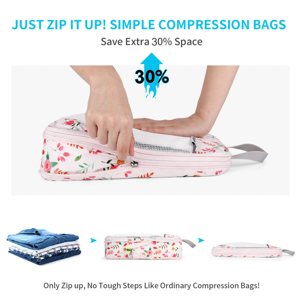 Compression Packing Cubes, Gonex Extensible Storage Mesh Bags Organizers