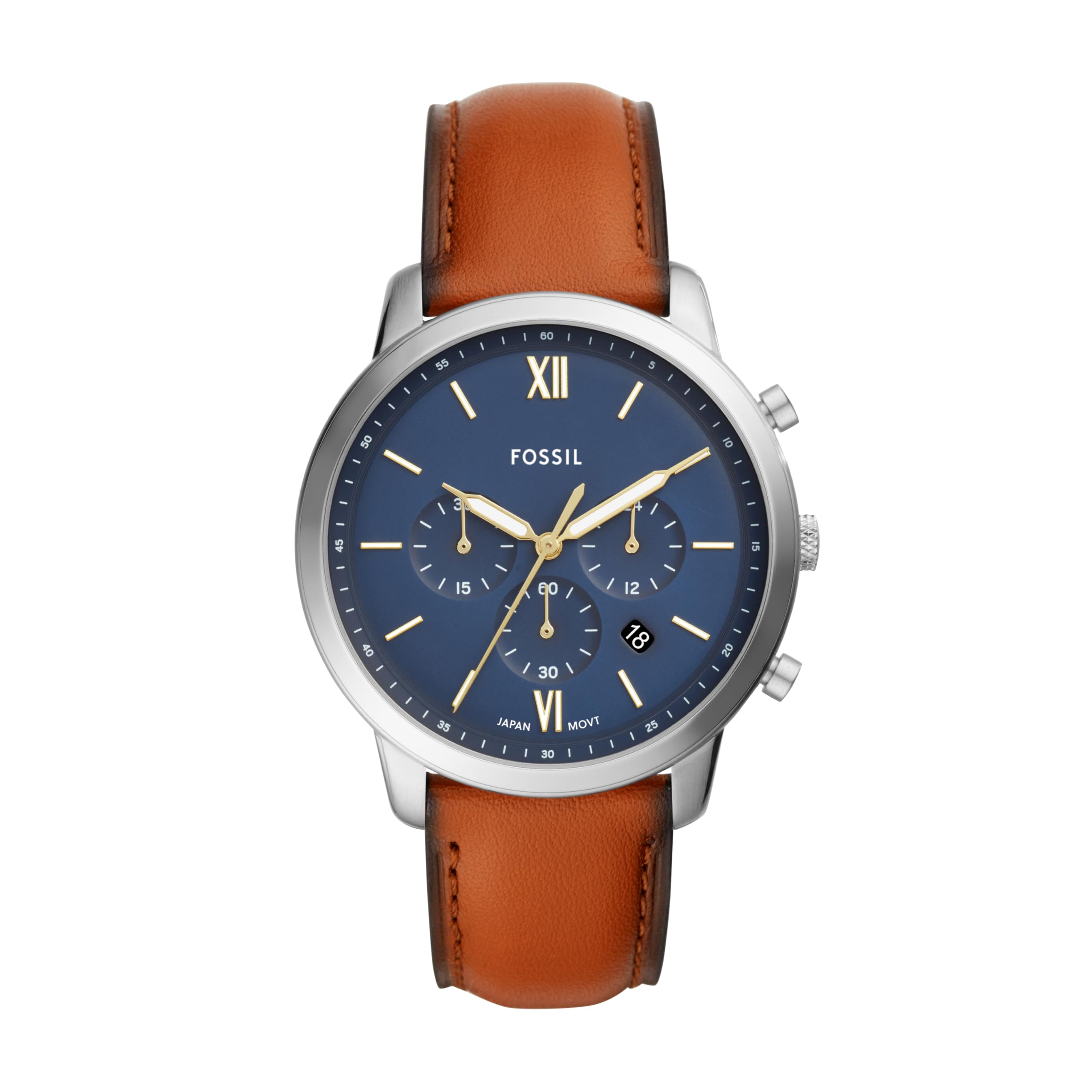 Fossil Men's Watch, Neutra Quartz Stainless Steel Chronograph Watch for Men