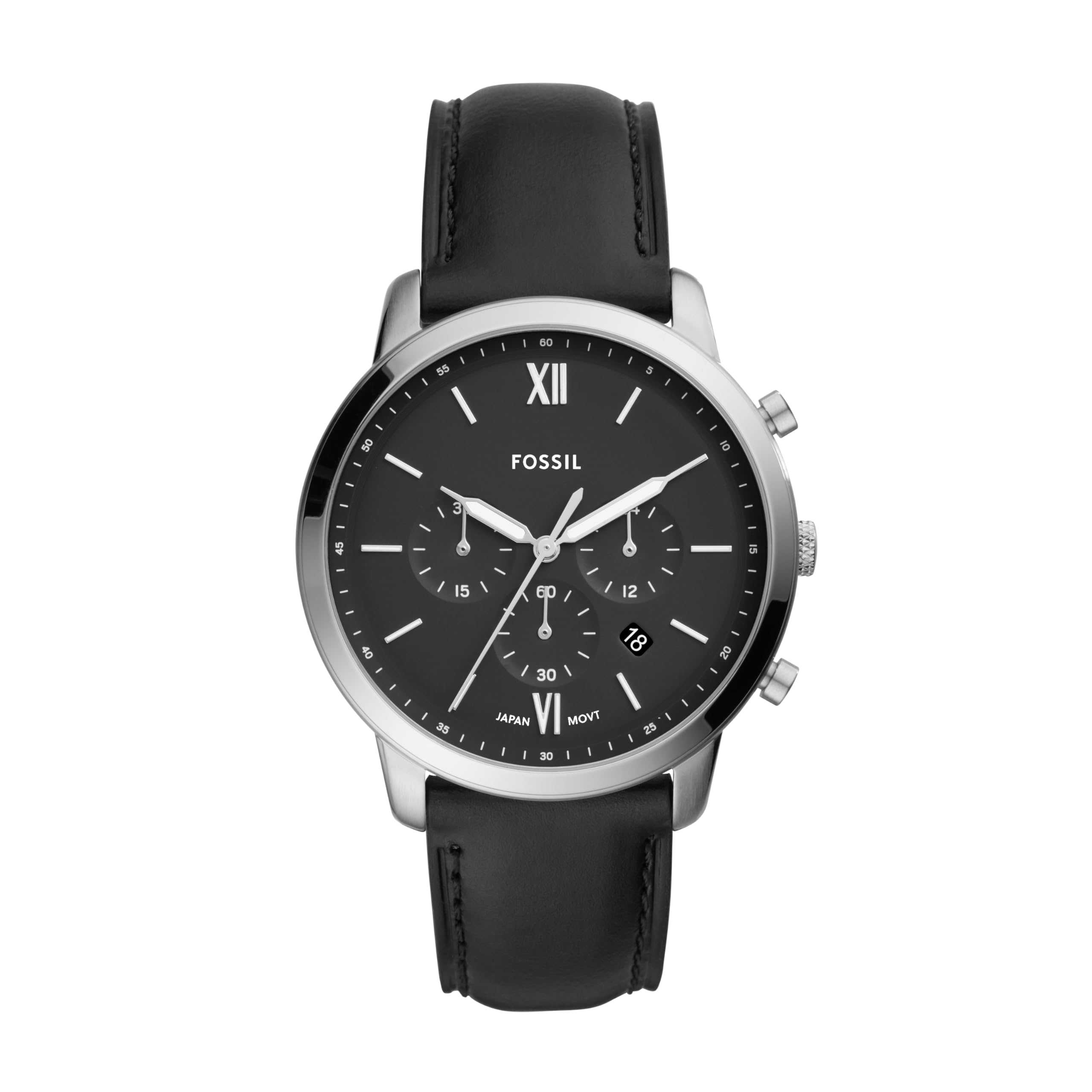 Fossil Men's Watch, Neutra Quartz Stainless Steel Chronograph Watch for Men