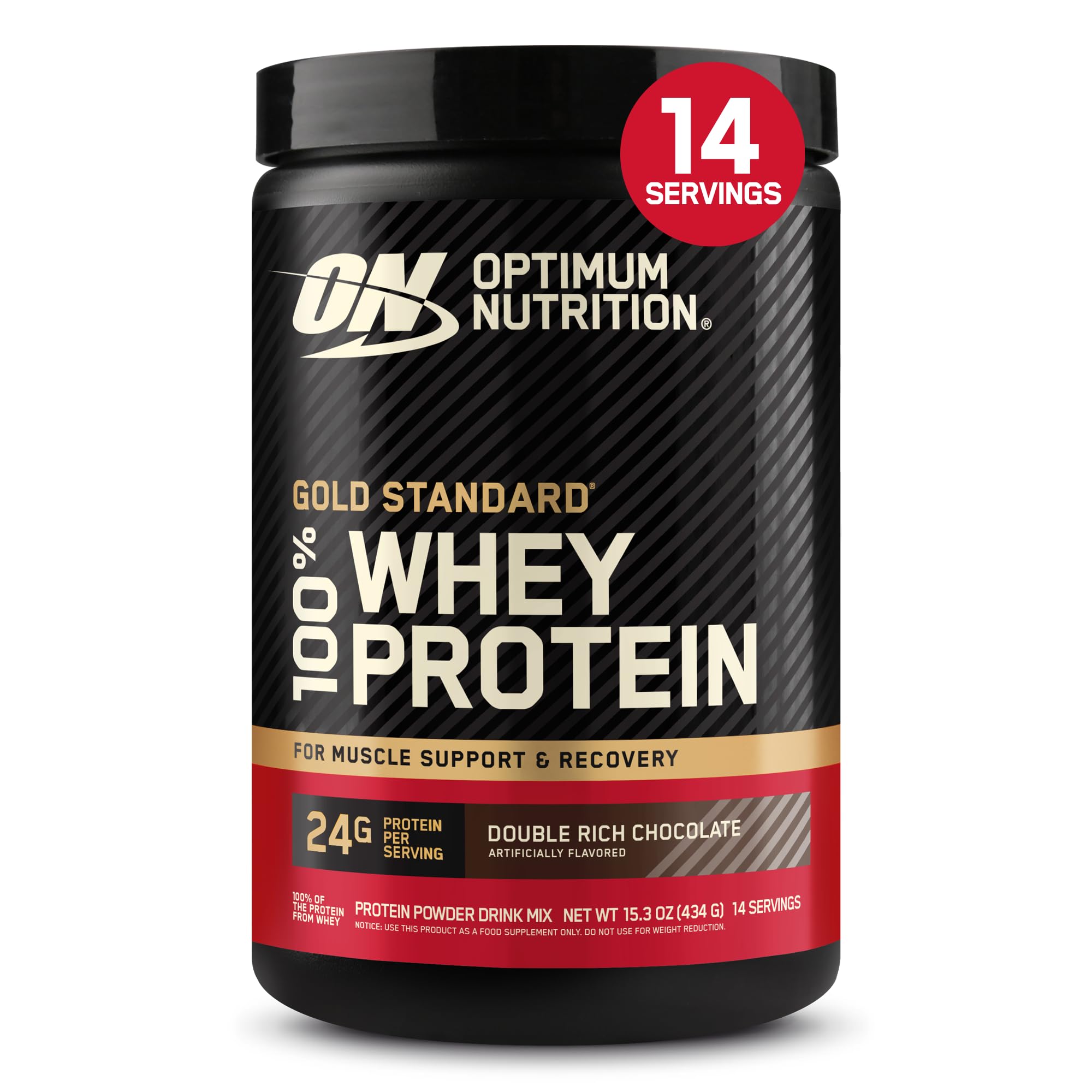 Optimum Nutrition Gold Standard 100% Whey Protein Powder, Double Rich Chocolate, 5 Pound (Packaging May Vary)